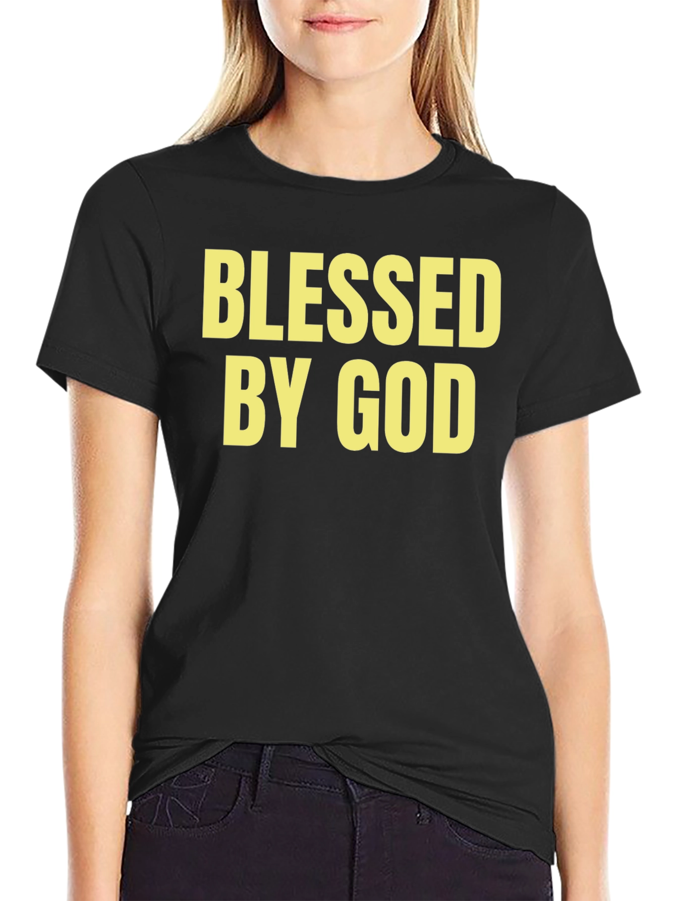 Blessed by God Black Graphic Tee