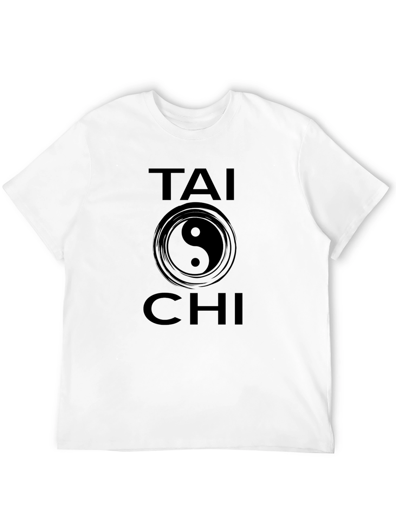Tai Chi Yin Yang Graphic Black Tee Shirt