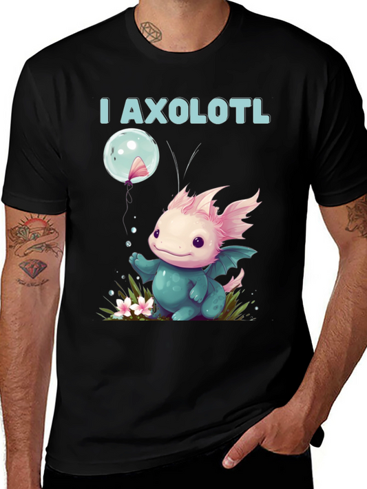 Cute Axolotl Cartoon Graphic T-Shirt
