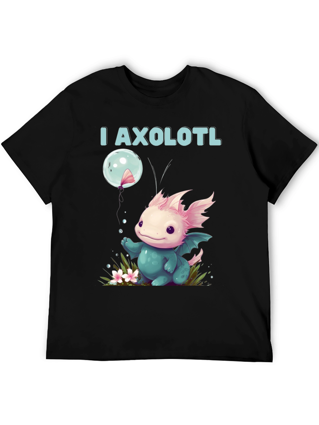 Cute Axolotl Cartoon Graphic T-Shirt