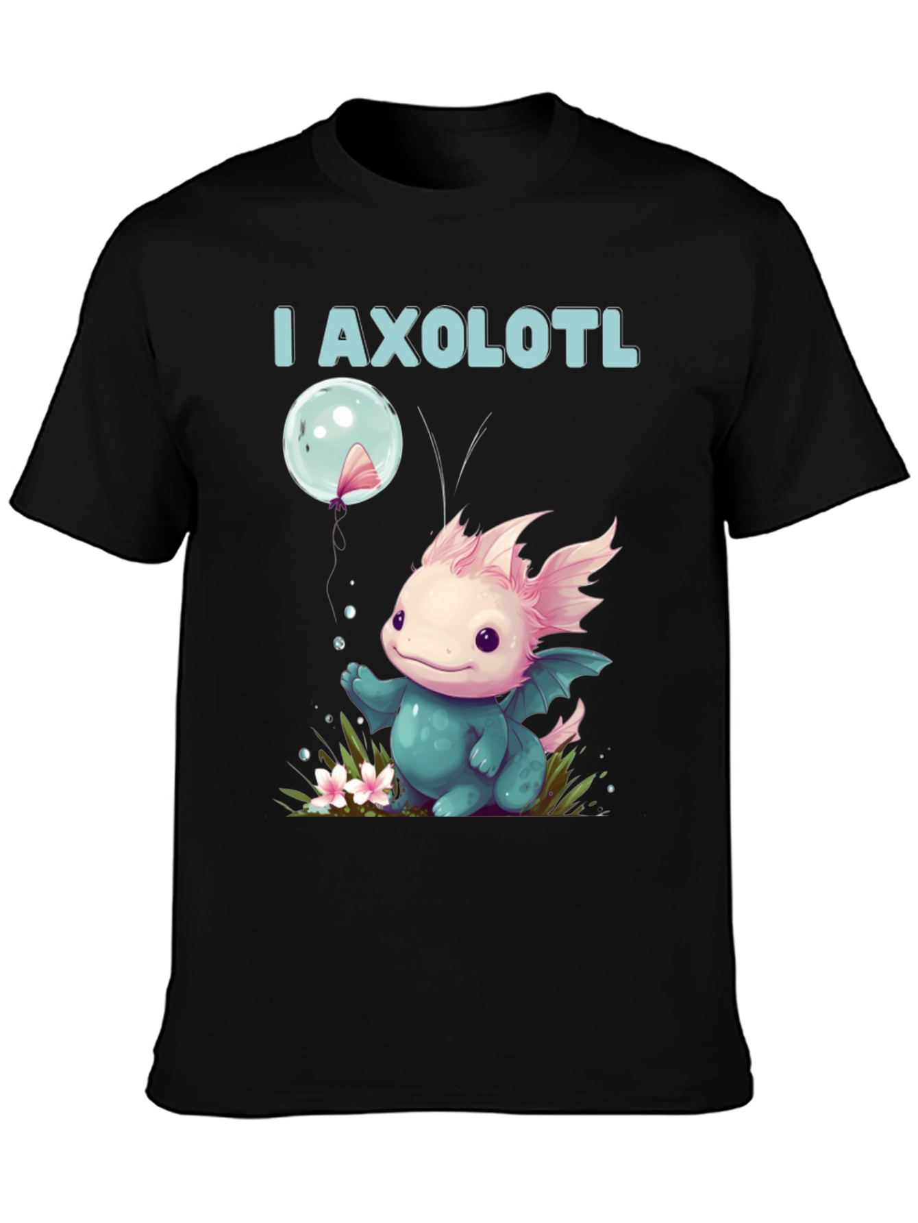 Cute Axolotl Cartoon Graphic T-Shirt