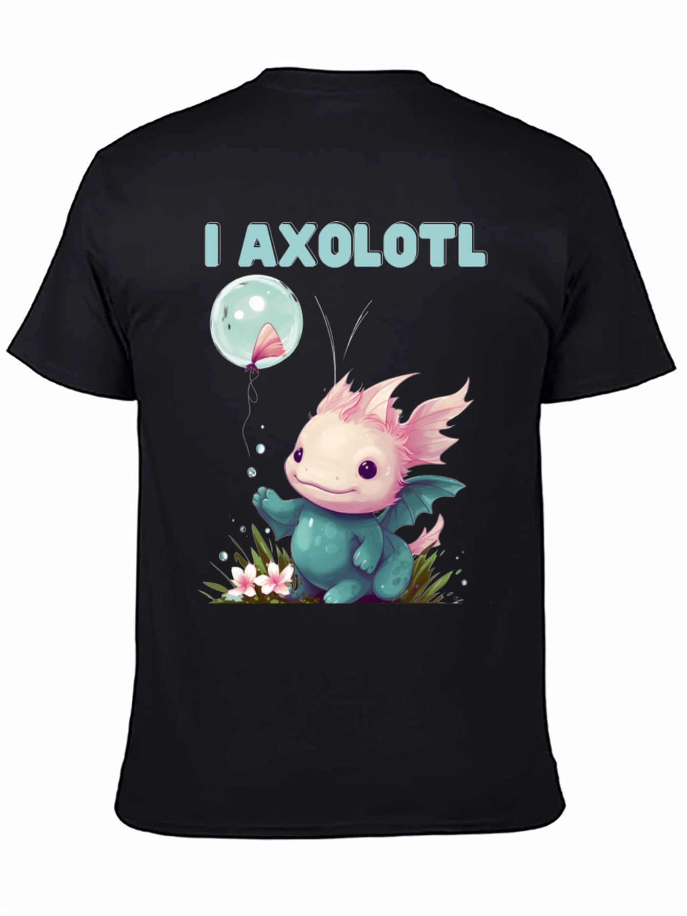Cute Axolotl Cartoon Graphic T-Shirt