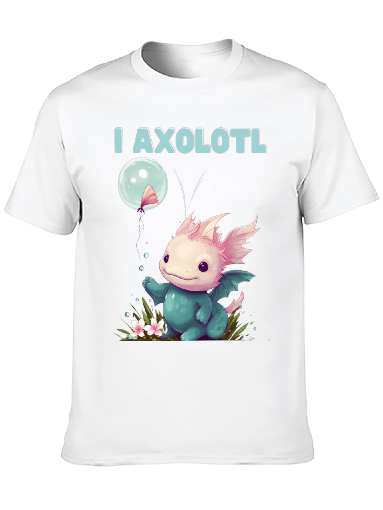 Cute Axolotl Cartoon Graphic T-Shirt