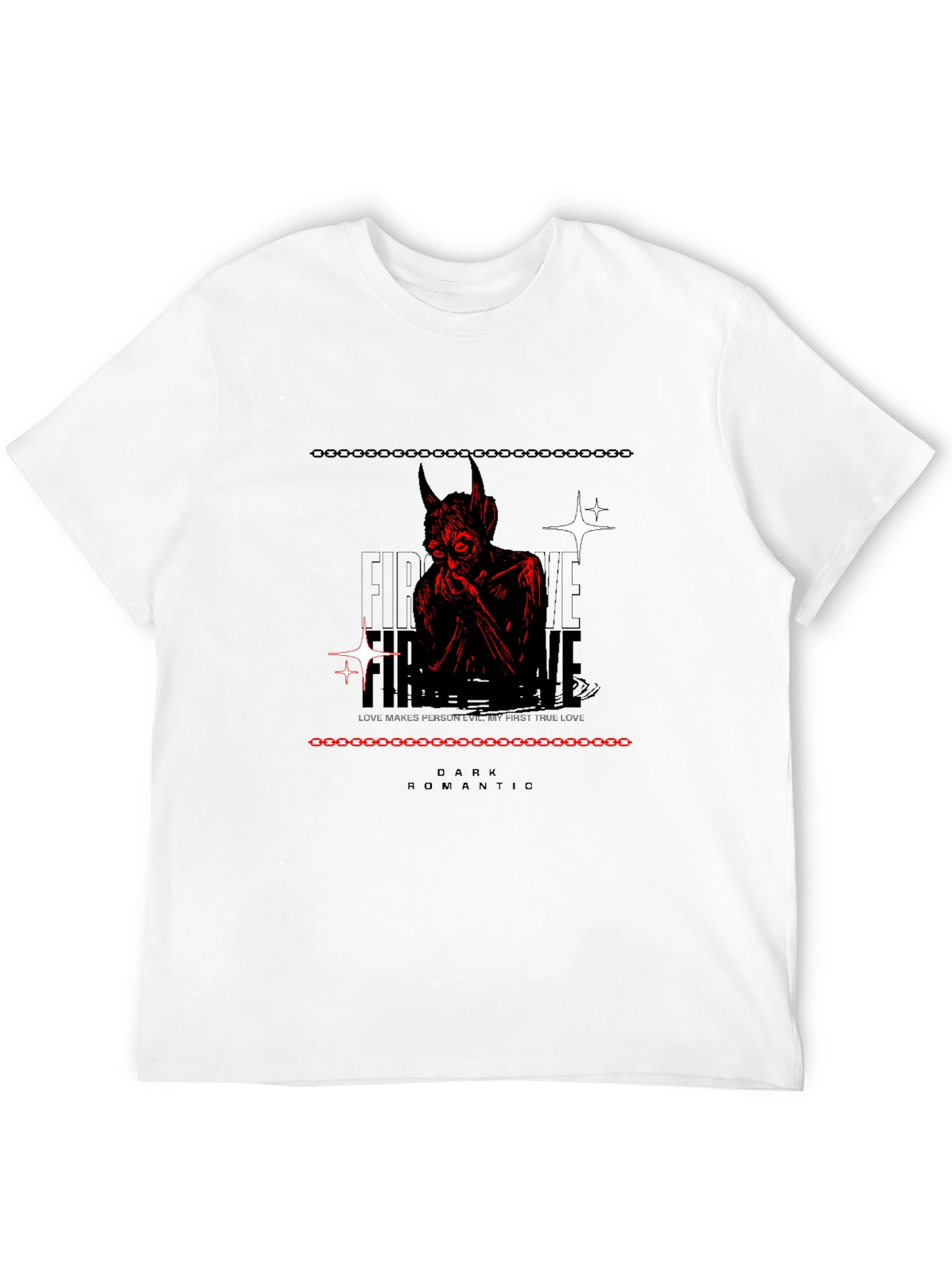 Dark Romantic Devil Graphic Print Tee