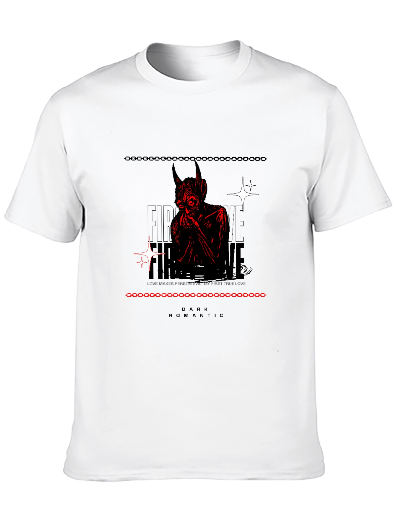 Dark Romantic Devil Graphic Print Tee