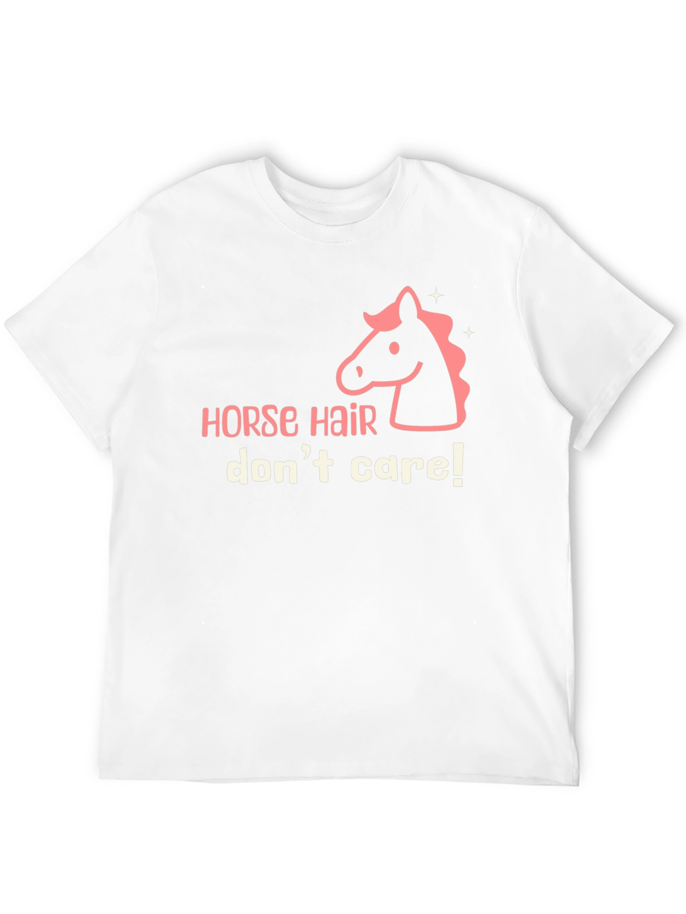 Horse Hair Dont Care Graphic Tee - Black