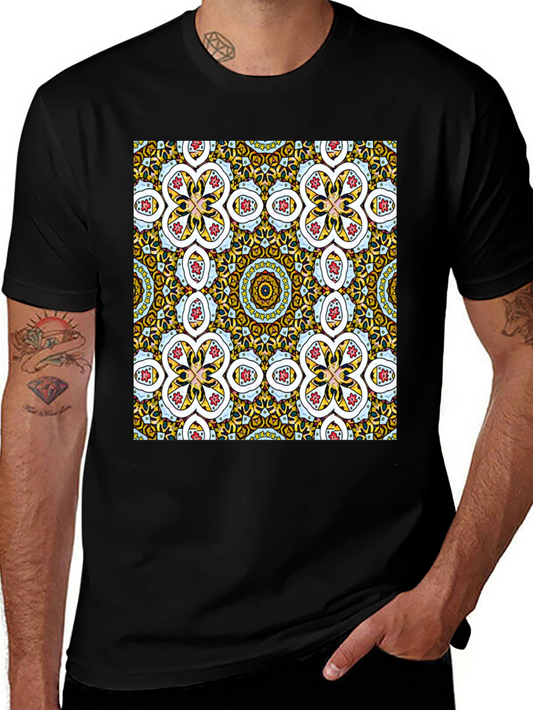 Patterned Graphic Tee - Stylish Abstract Design