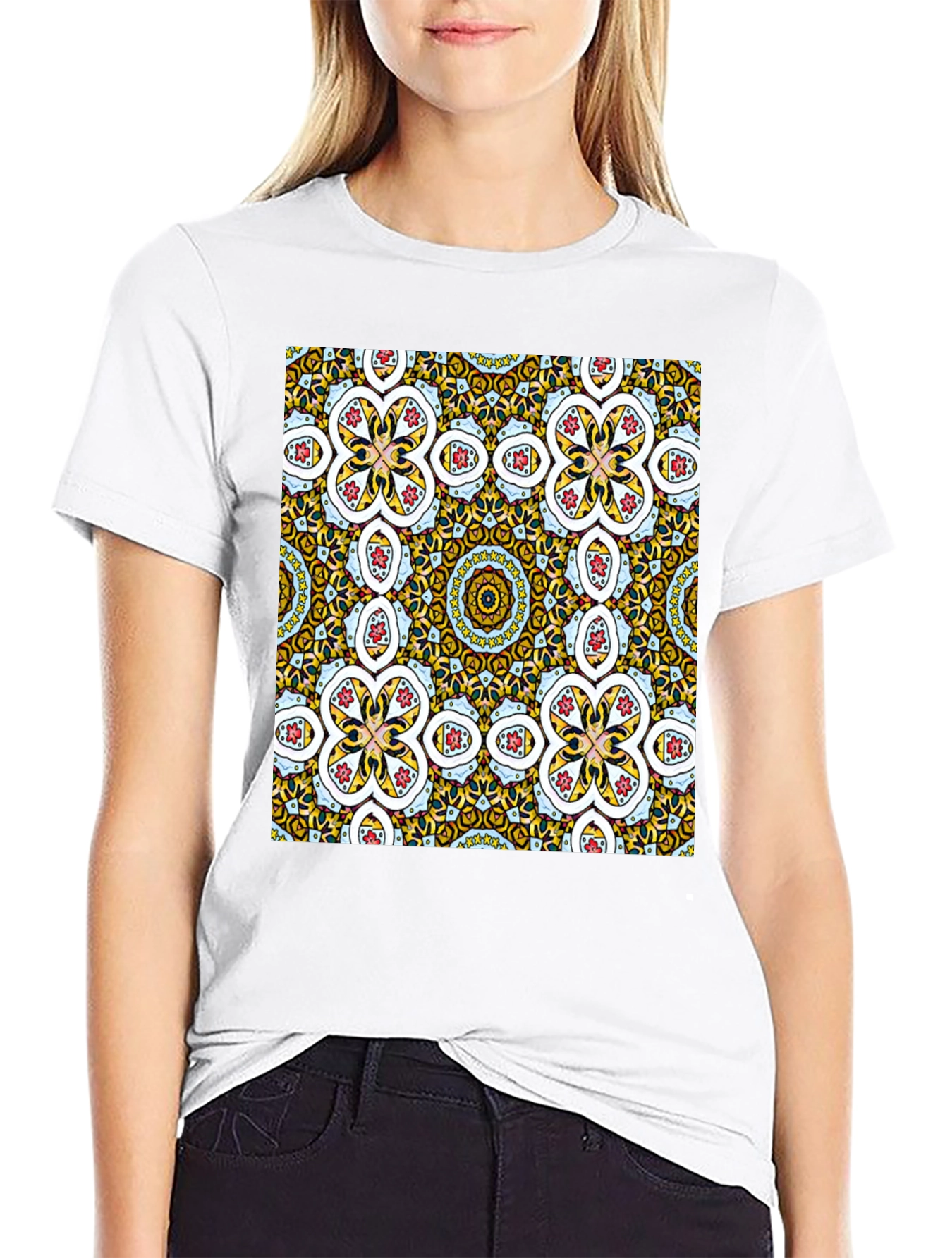 Patterned Graphic Tee - Stylish Abstract Design