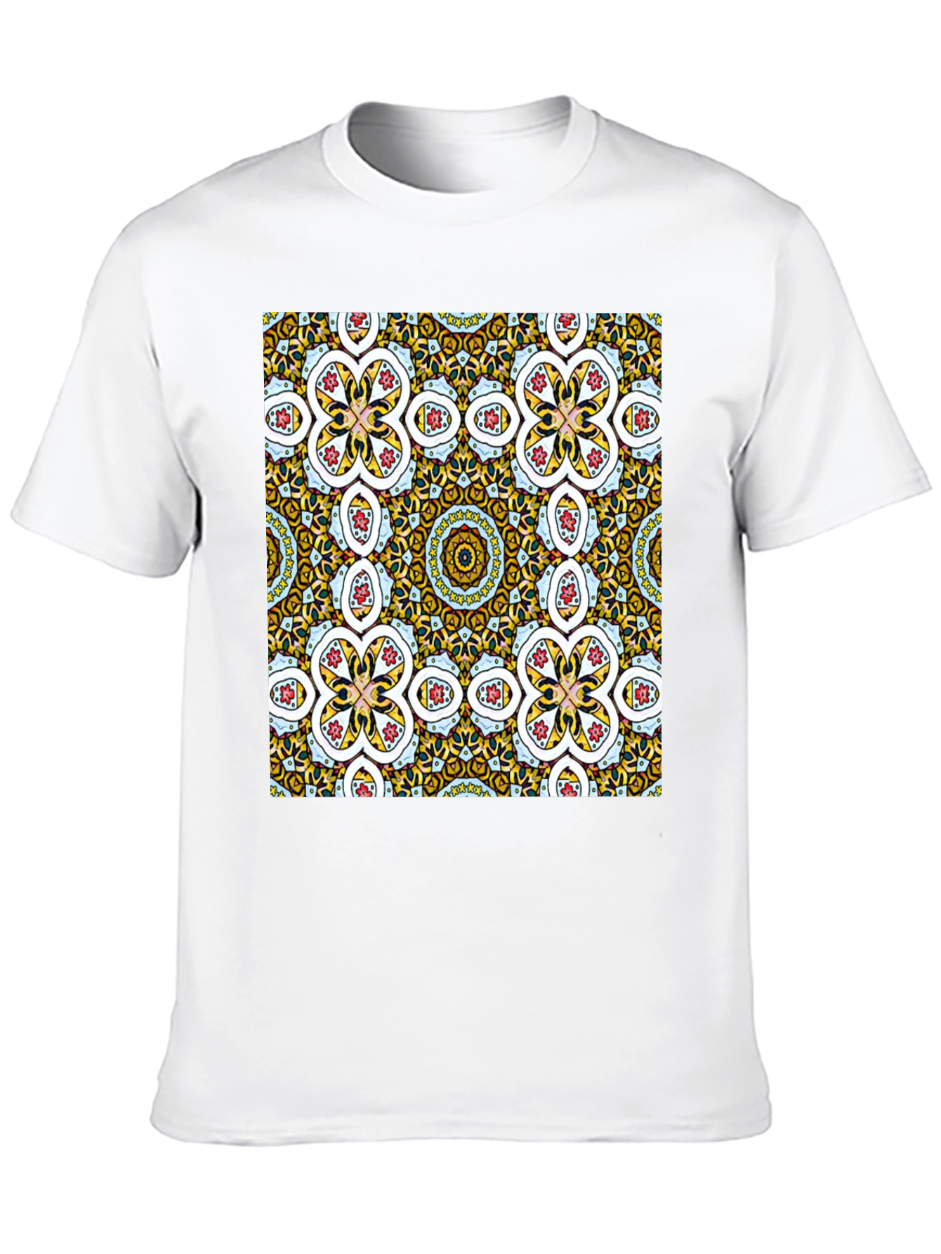 Patterned Graphic Tee - Stylish Abstract Design