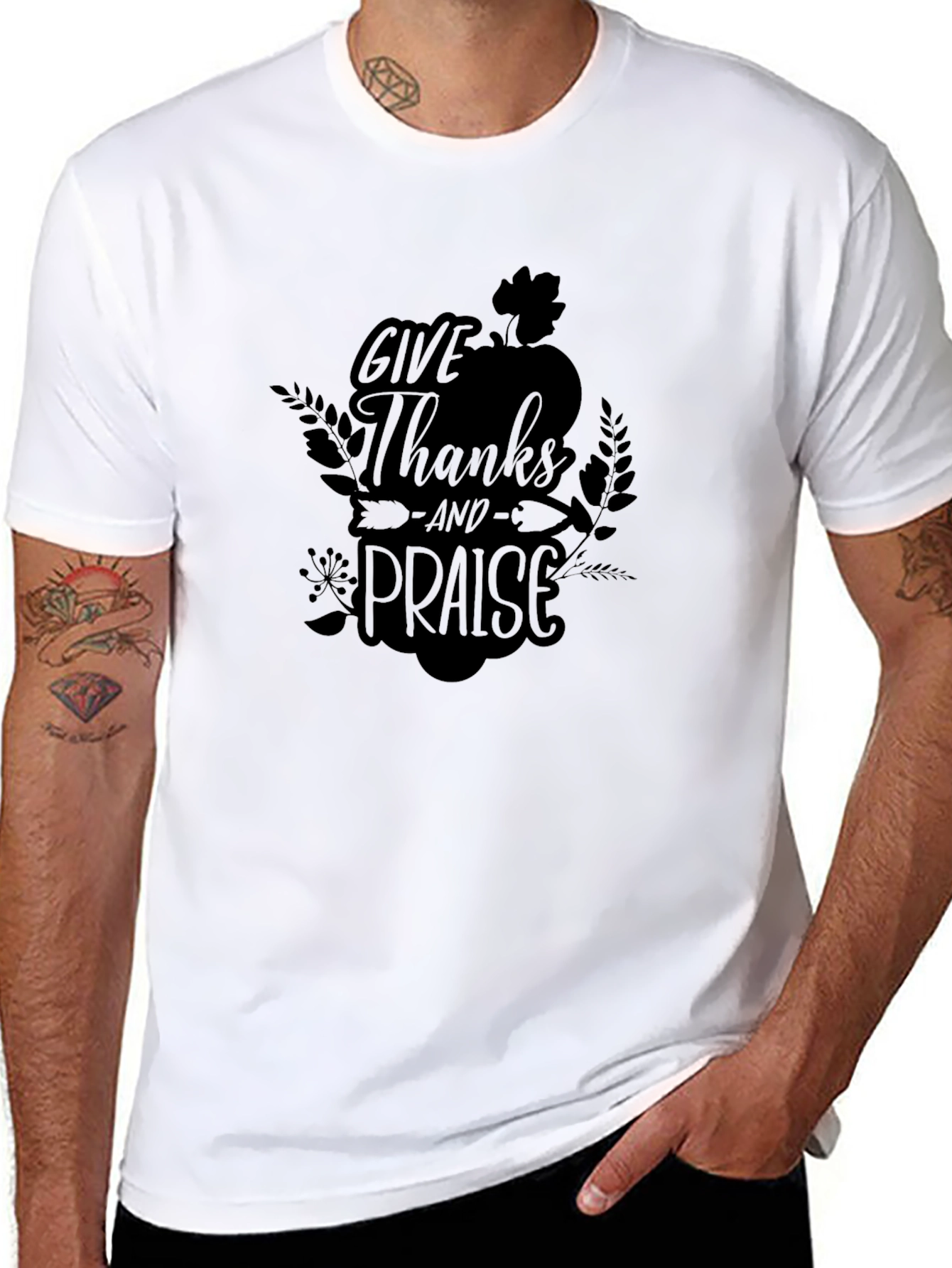 Give Thanks and Praise Black T-Shirt