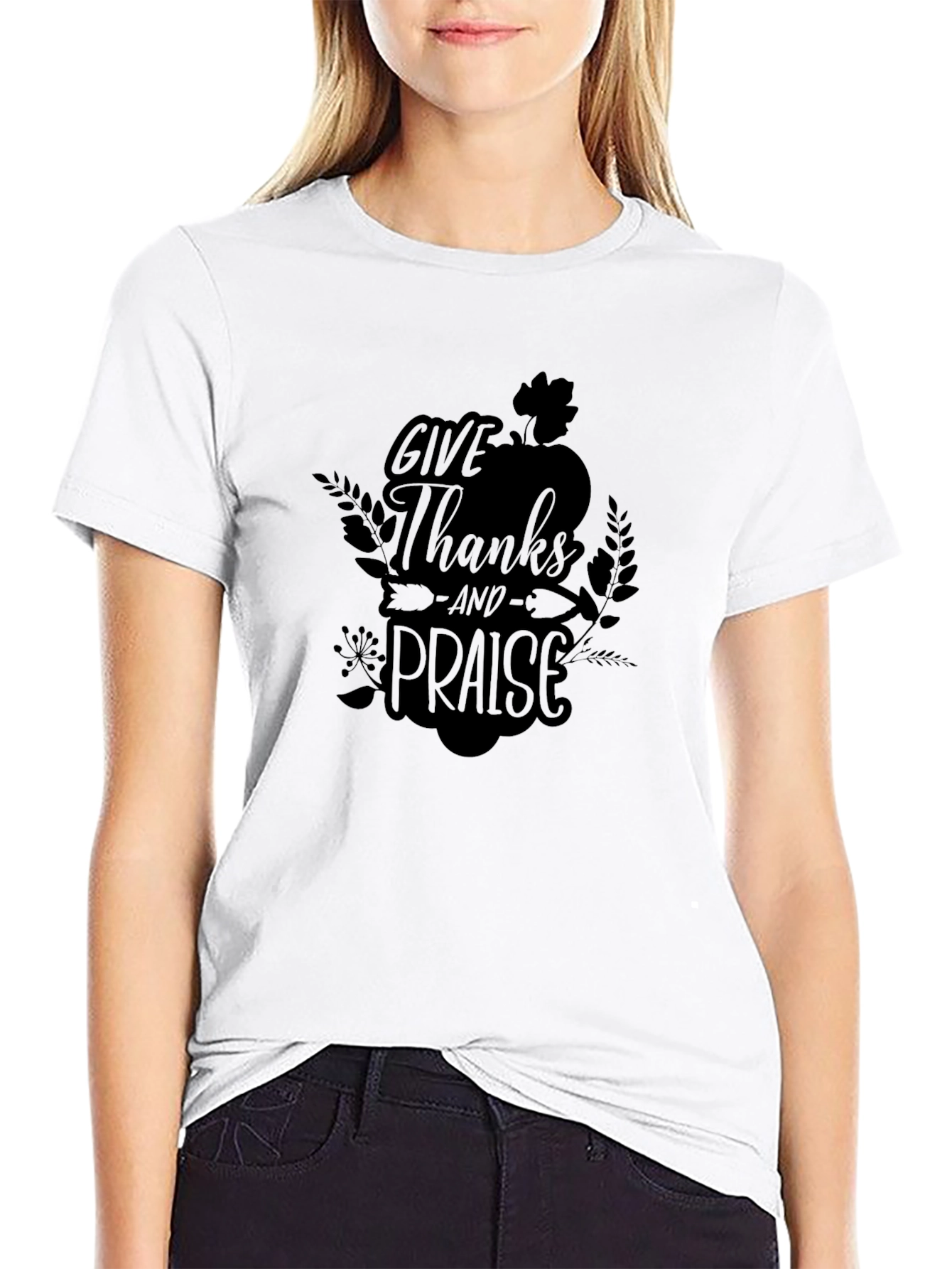 Give Thanks and Praise Black T-Shirt