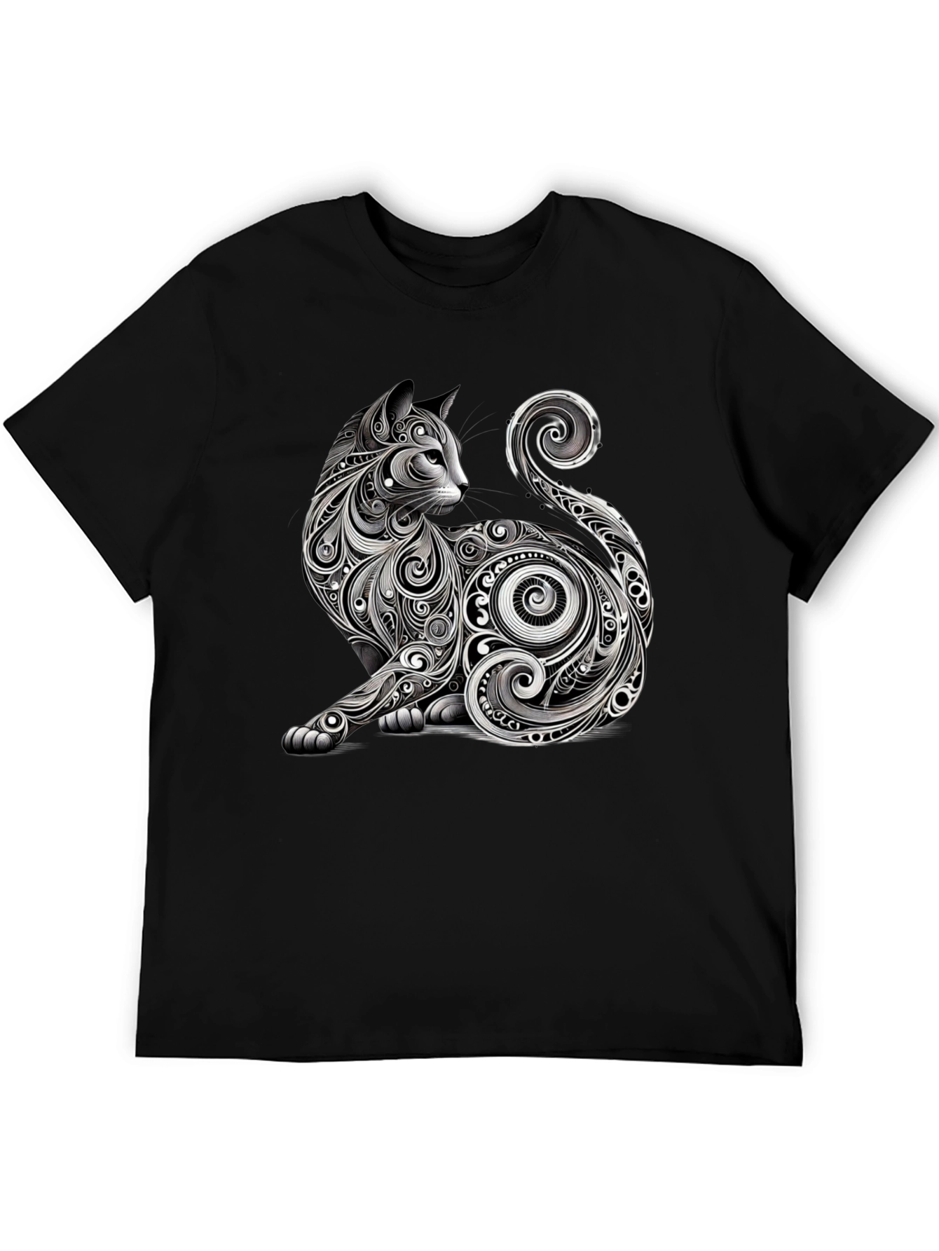 Stylish Cat Graphic Tee - Unique Design