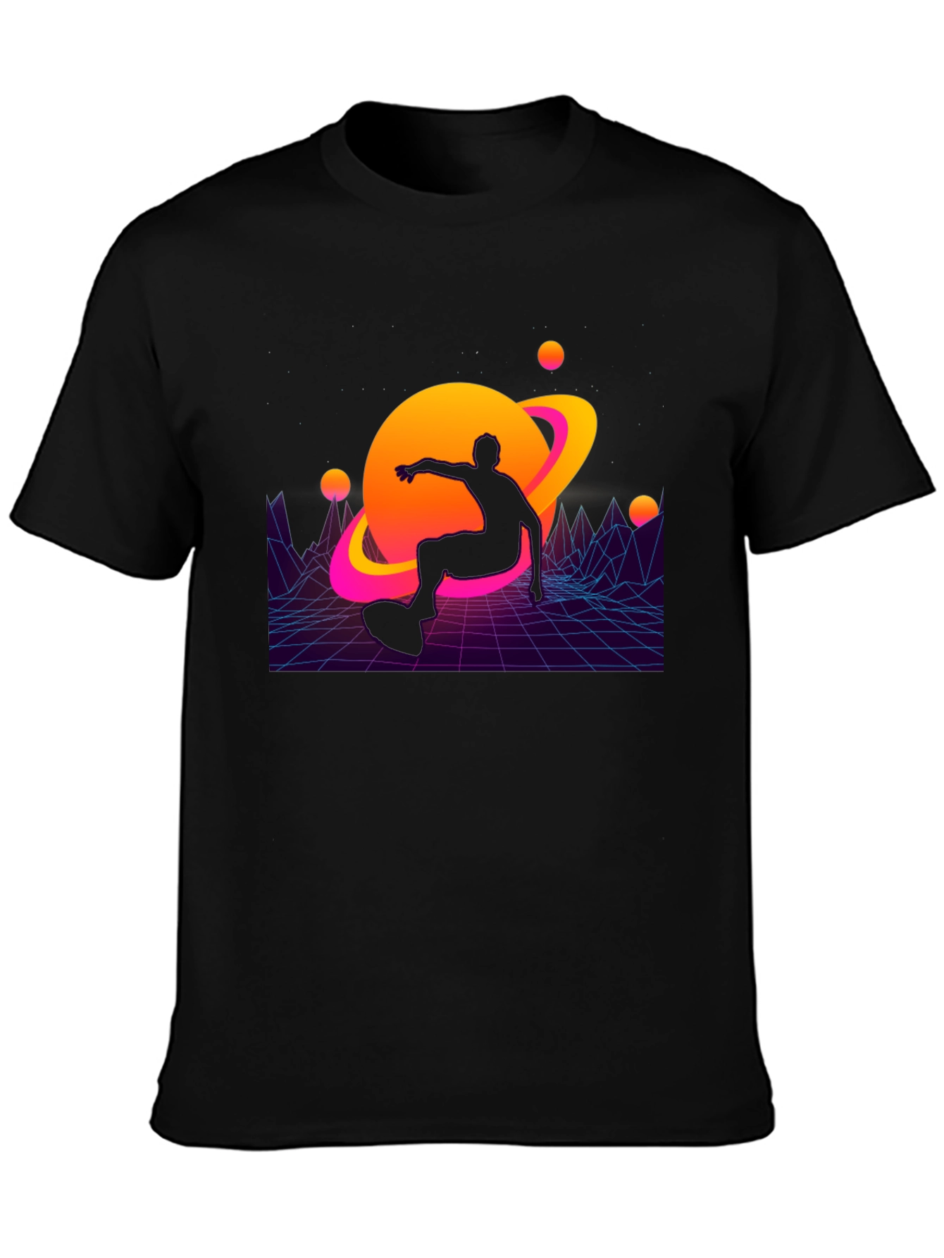 Retro Wave Skater T-Shirt - Galaxy Ride
