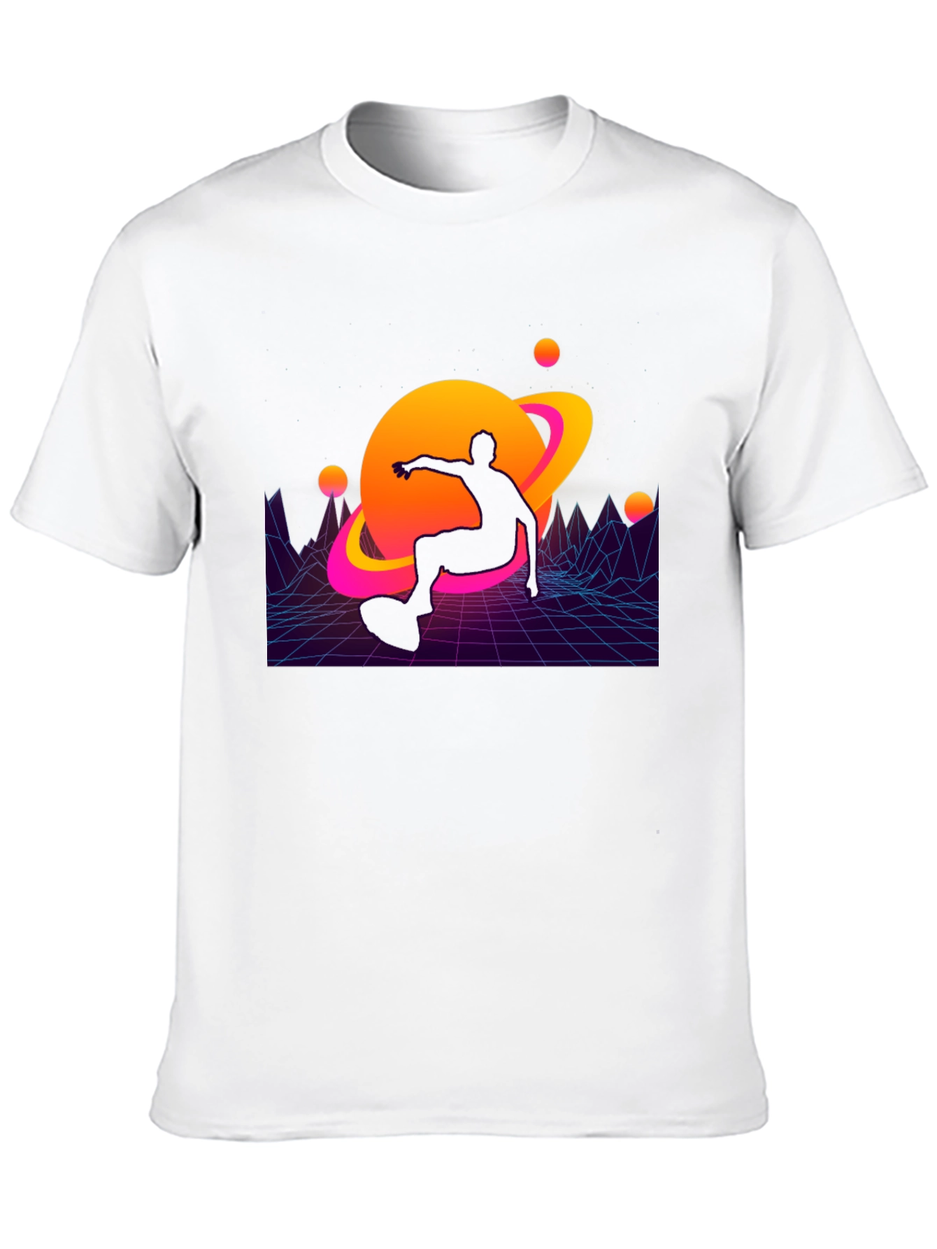 Retro Wave Skater T-Shirt - Galaxy Ride