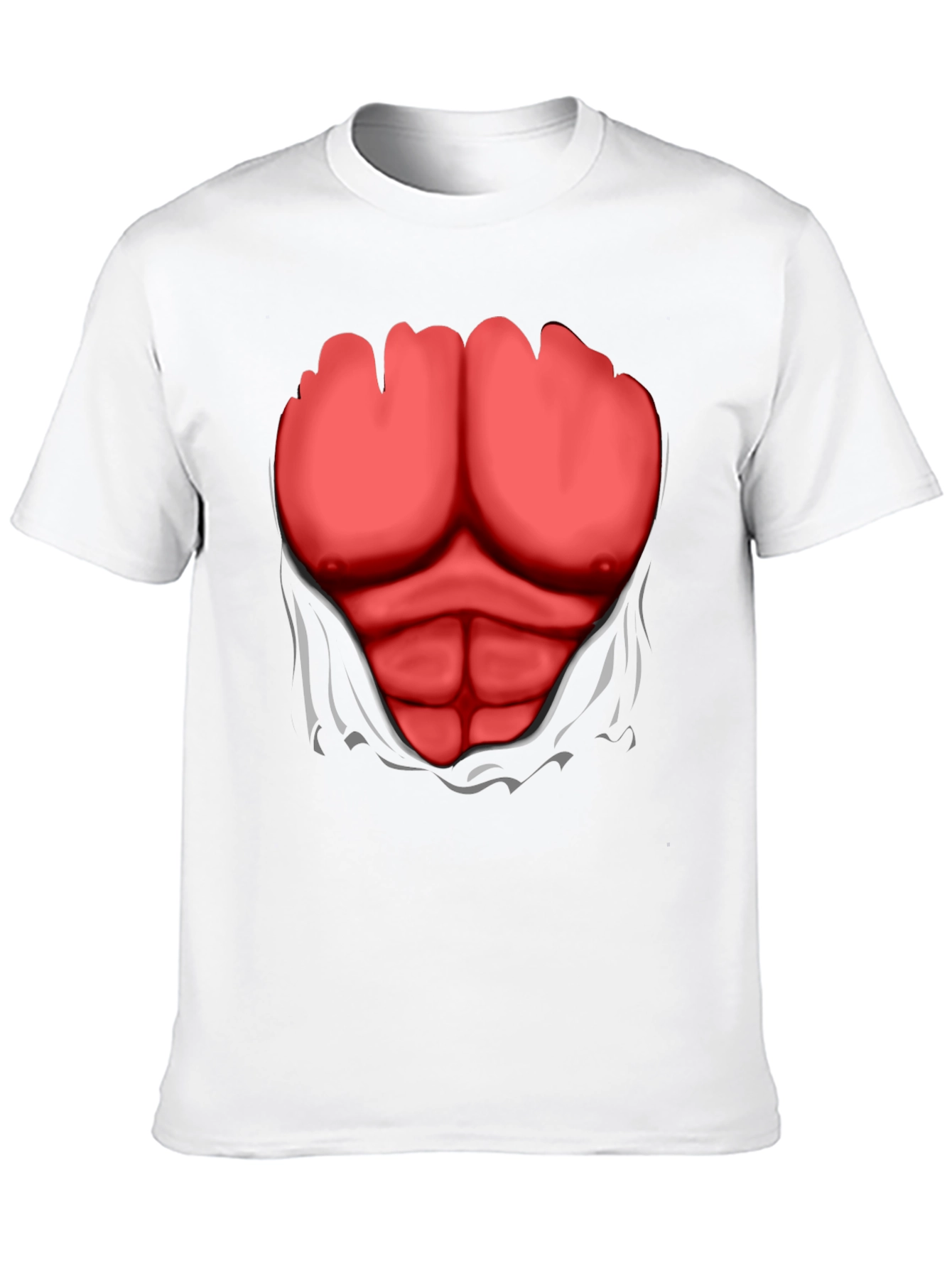 Ripped Abs Graphic T-Shirt - Funny Costume Tee