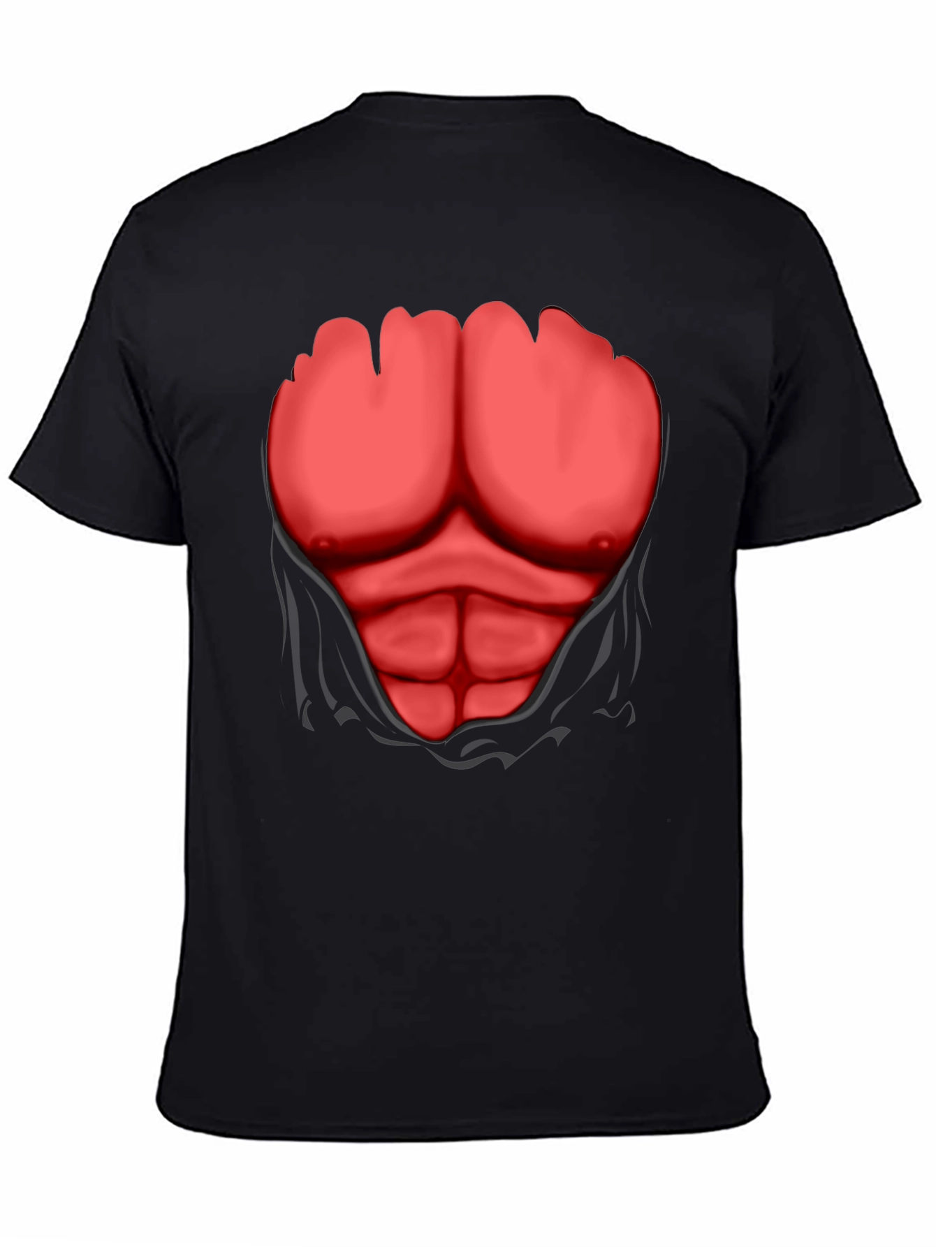 Ripped Abs Graphic T-Shirt - Funny Costume Tee