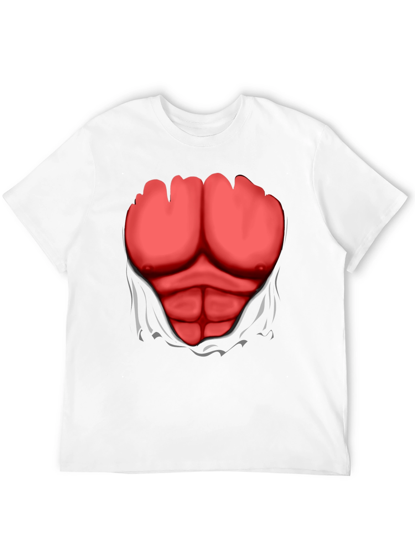 Ripped Abs Graphic T-Shirt - Funny Costume Tee