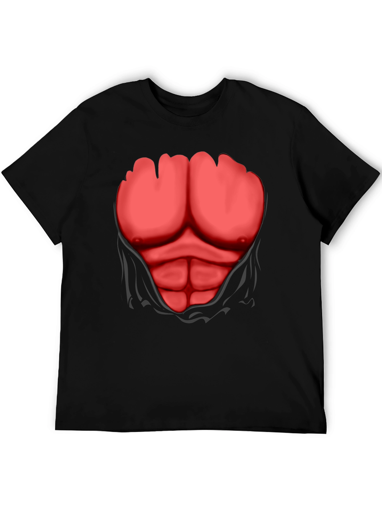 Ripped Abs Graphic T-Shirt - Funny Costume Tee