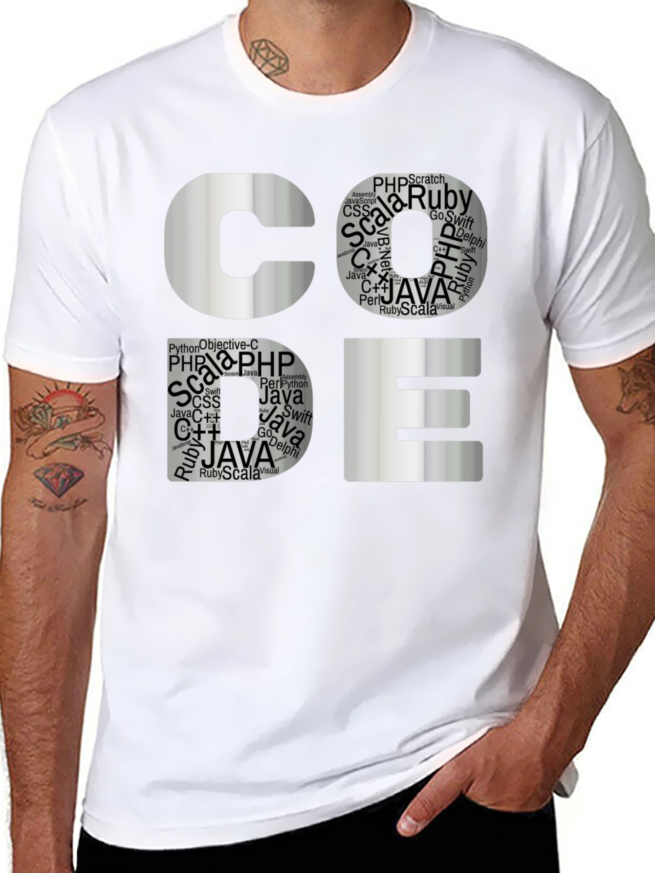 Coders Tee: Software Languages Graphic T-Shirt