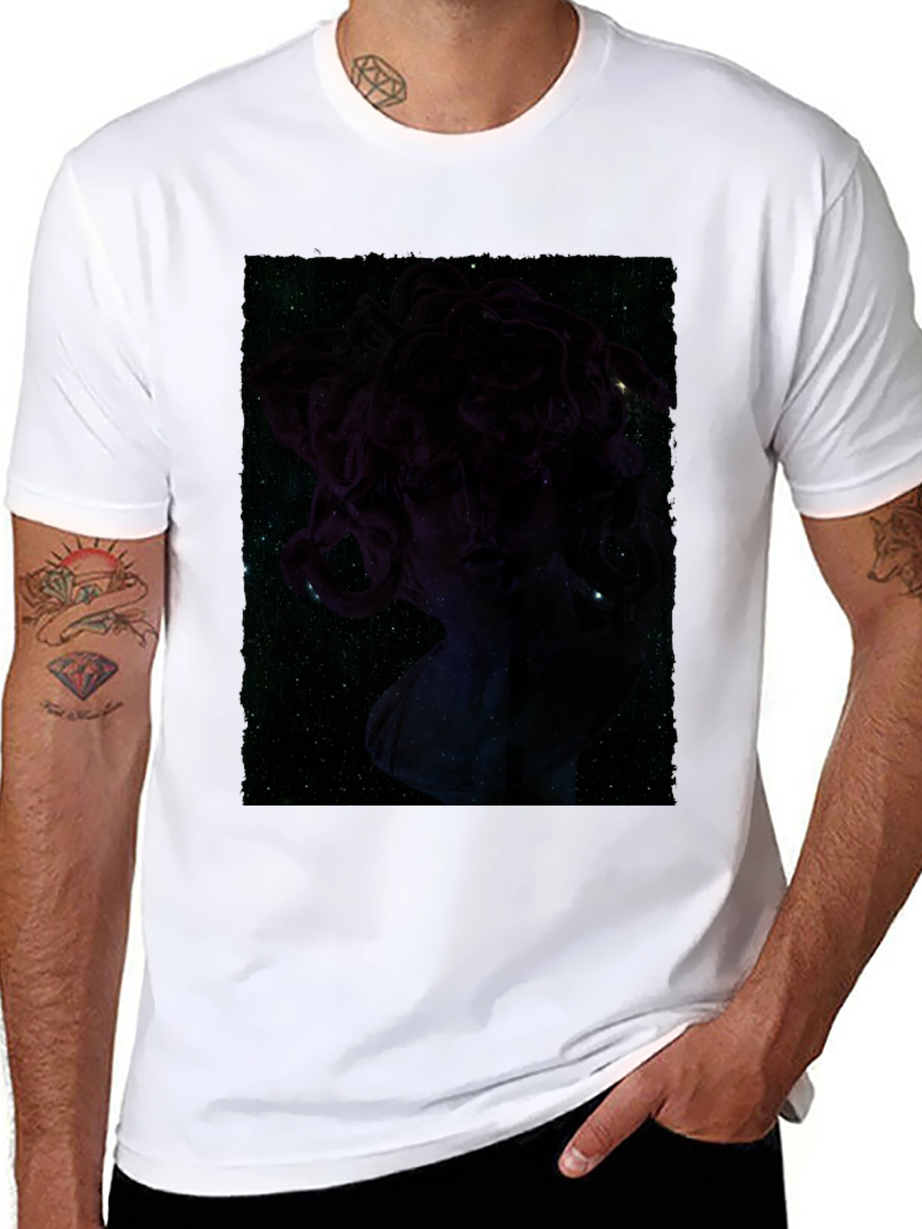 Nebula Woman Graphic Black T-Shirt