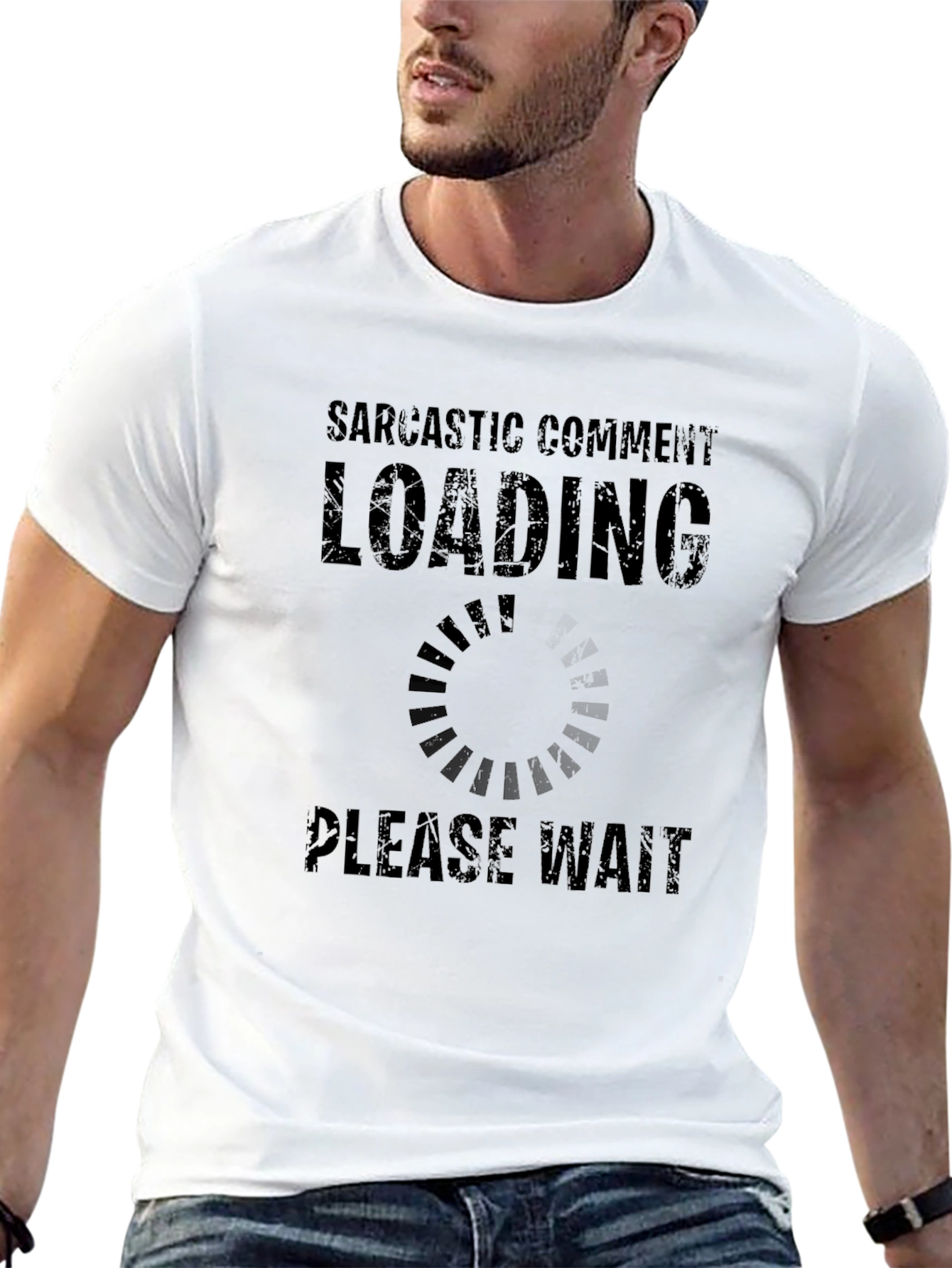 Sarcastic Comment Loading Funny Black T-Shirt