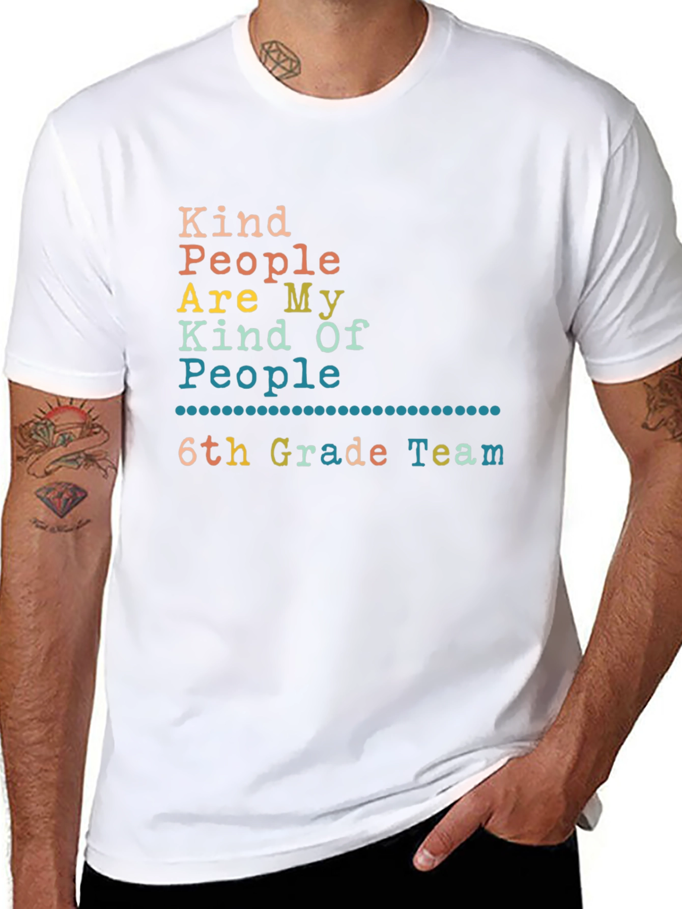 Kind People 6th Grade Team Black T-Shirt