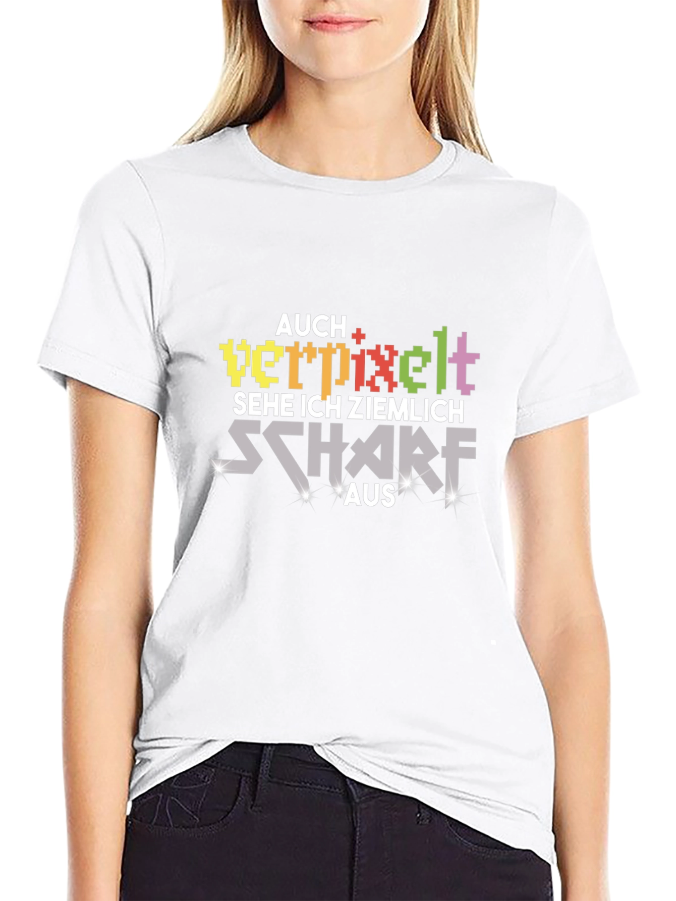 Pixelated Sharp T-Shirt - Gamer Style