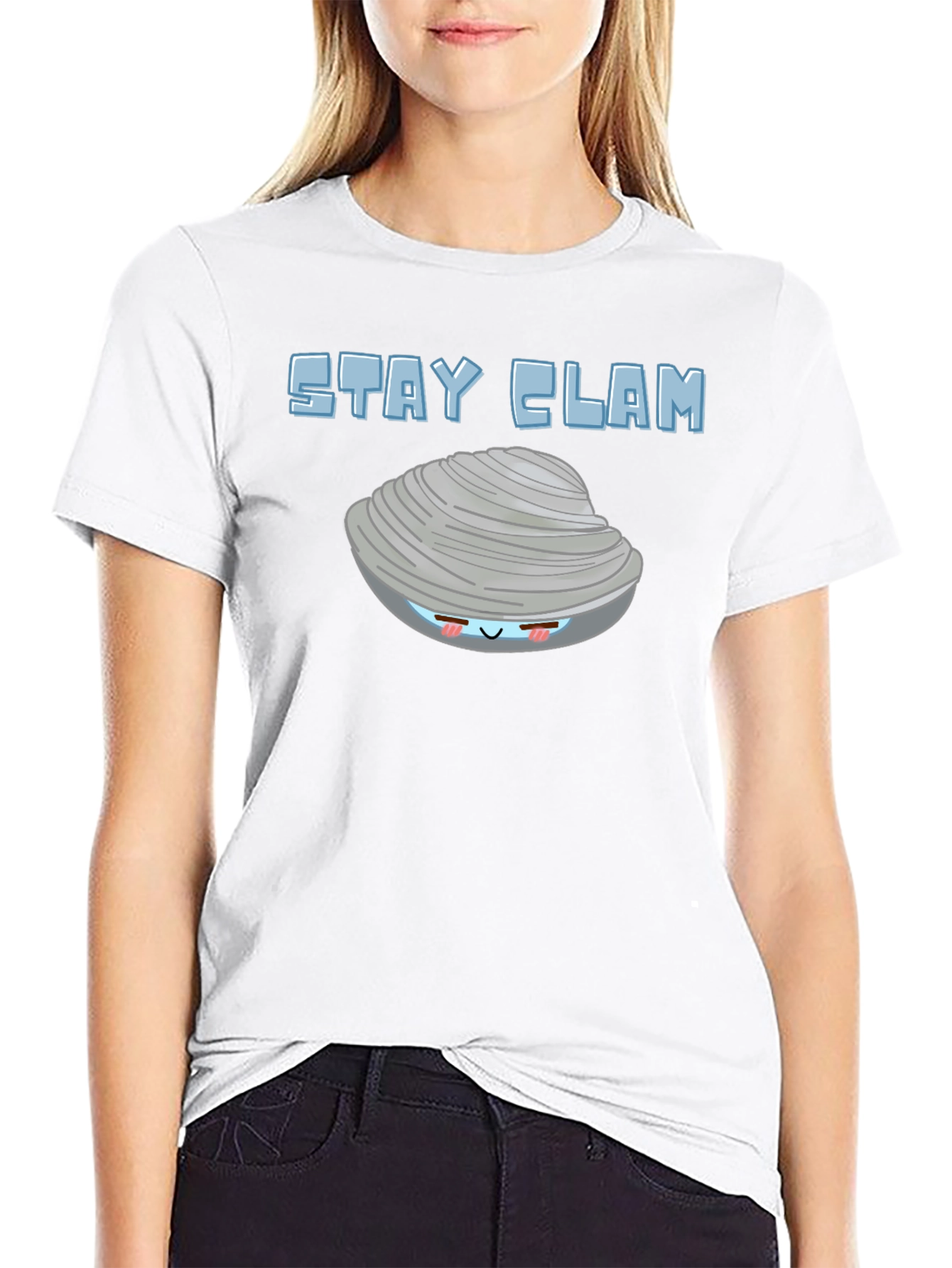 Stay Clam Graphic T-Shirt - Funny Ocean Life Tee