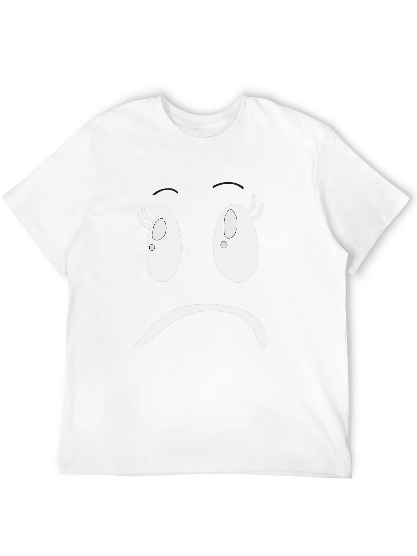 Sad Face Graphic T-Shirt - Unisex Black Tee