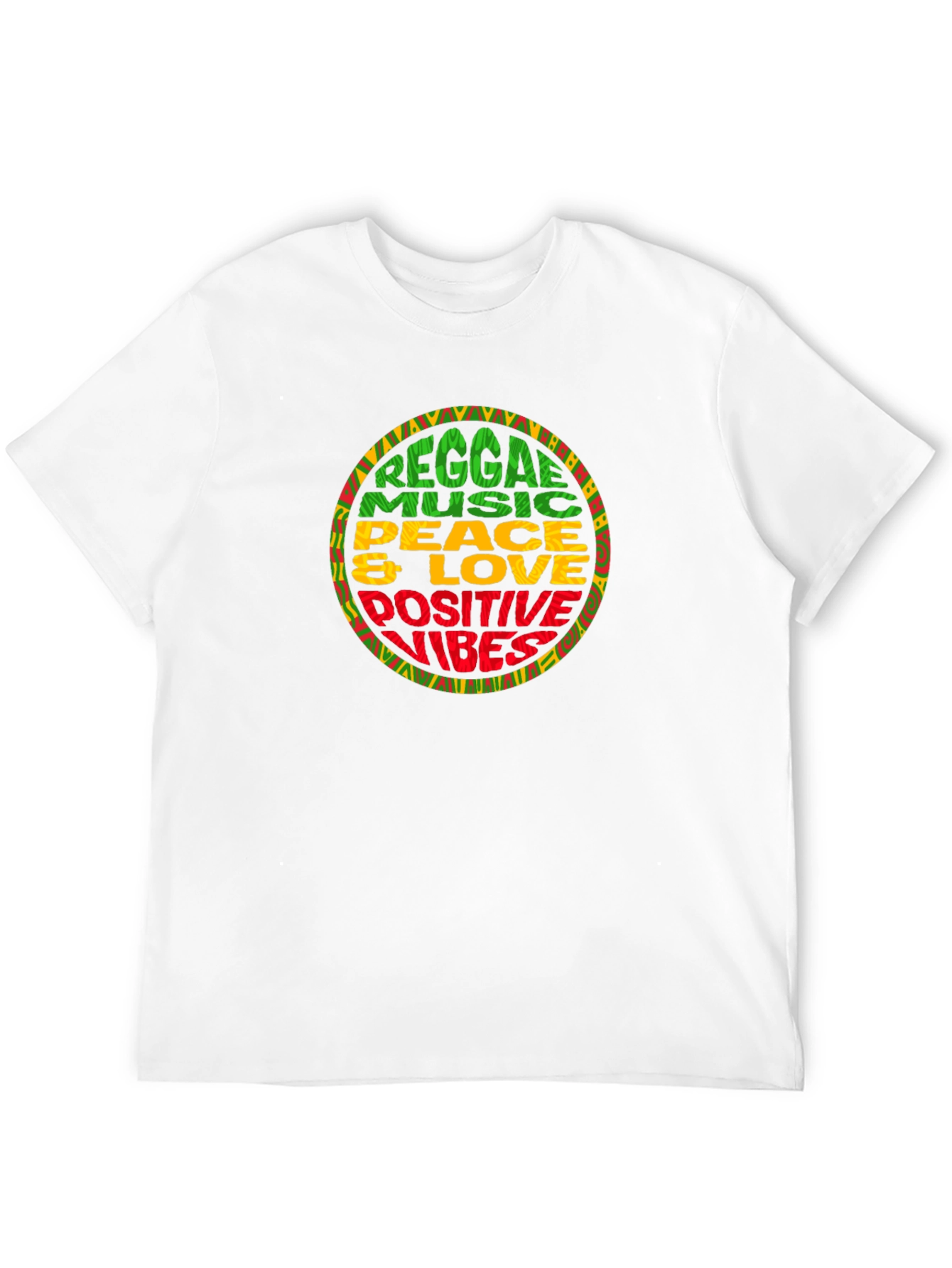 Reggae Music Peace & Love Graphic T-Shirt