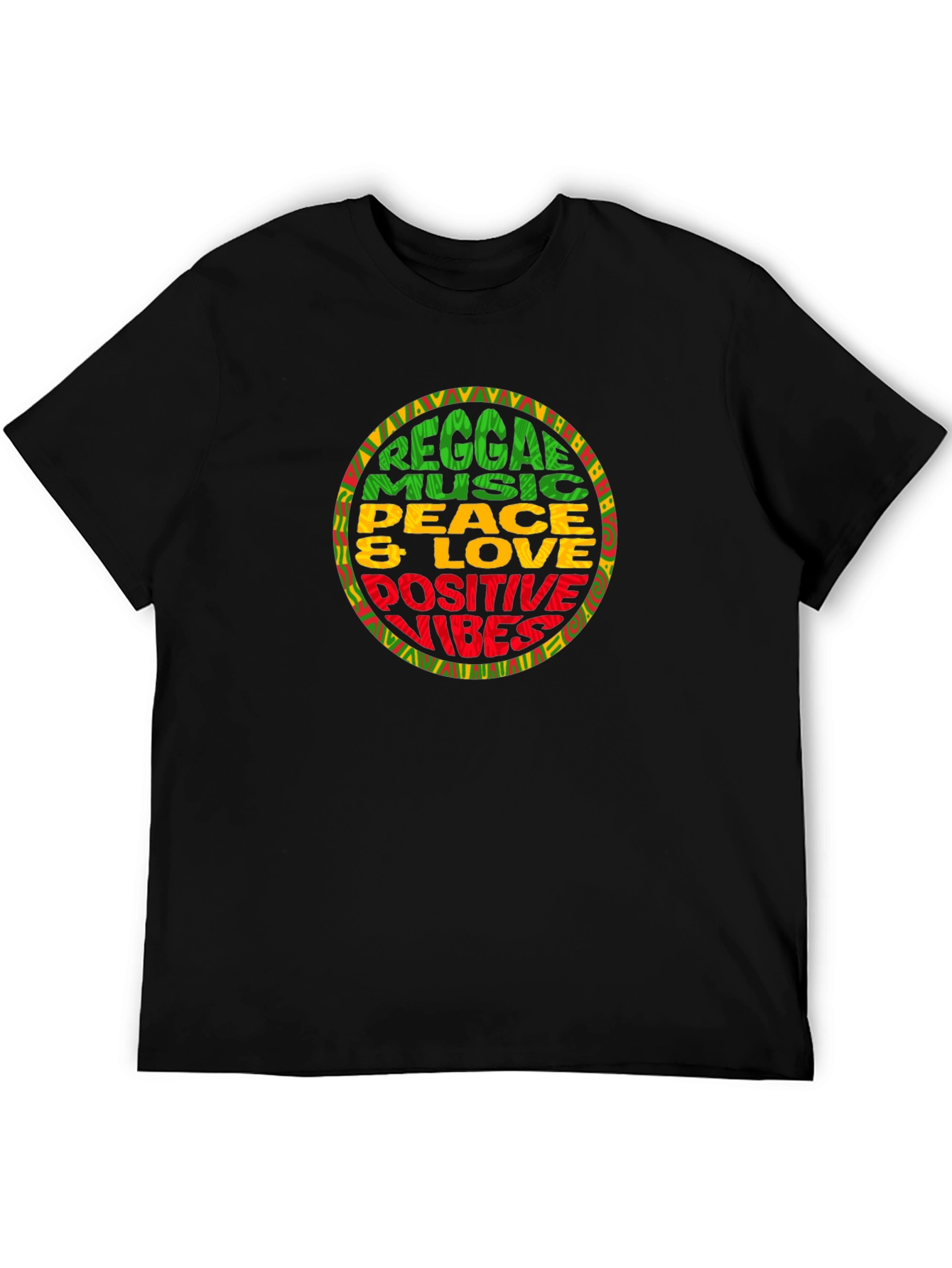 Reggae Music Peace & Love Graphic T-Shirt