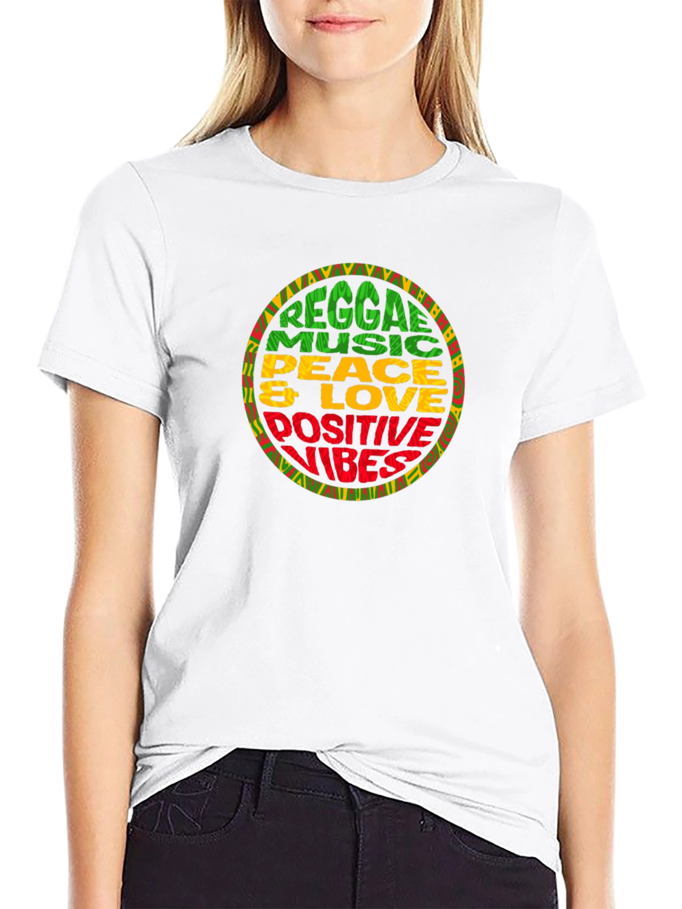 Reggae Music Peace & Love Graphic T-Shirt