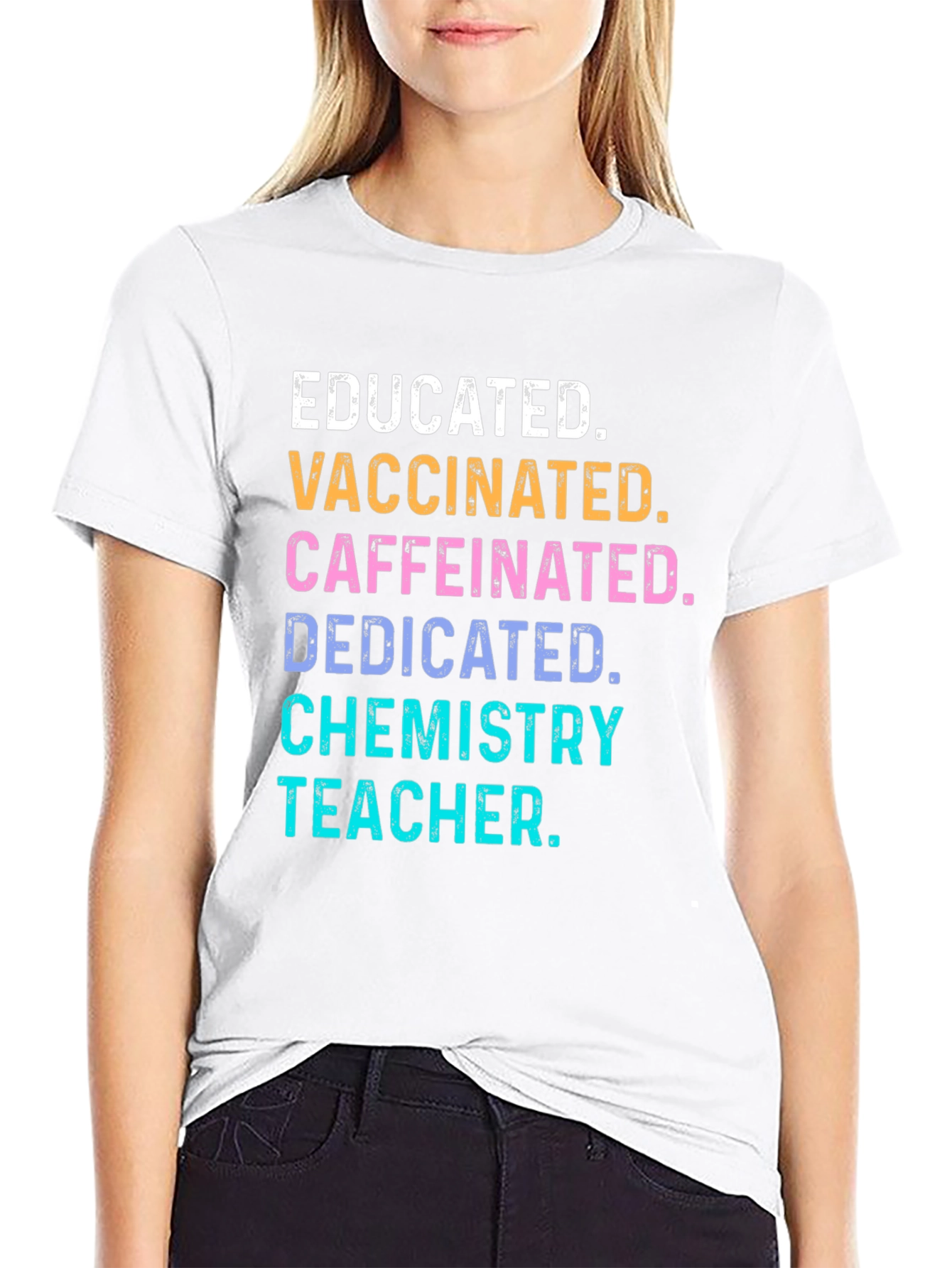 Educated Vaccinated Chemistry Teacher T-Shirt