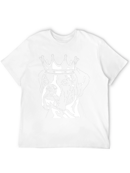 King Dog T-Shirt - Black Crew Neck Boxer Tee