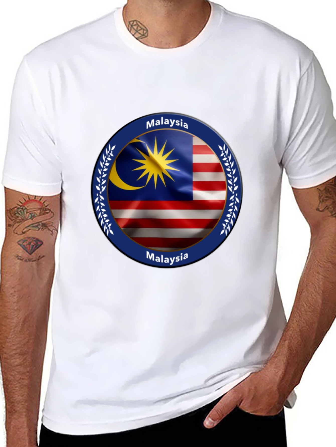 Malaysia Flag Graphic T-Shirt