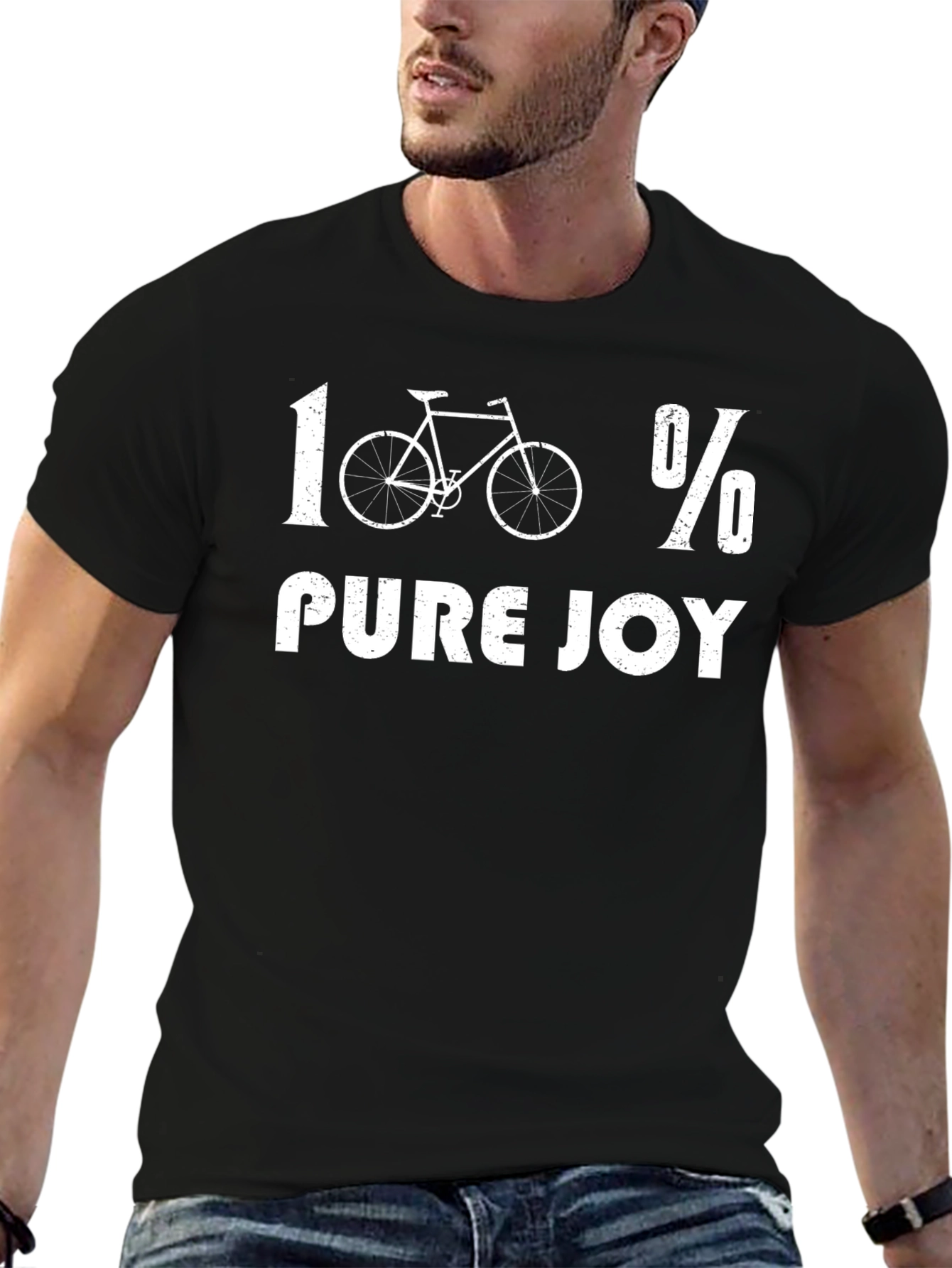 100% Pure Joy Cycling T-Shirt | Bike Lover Tee