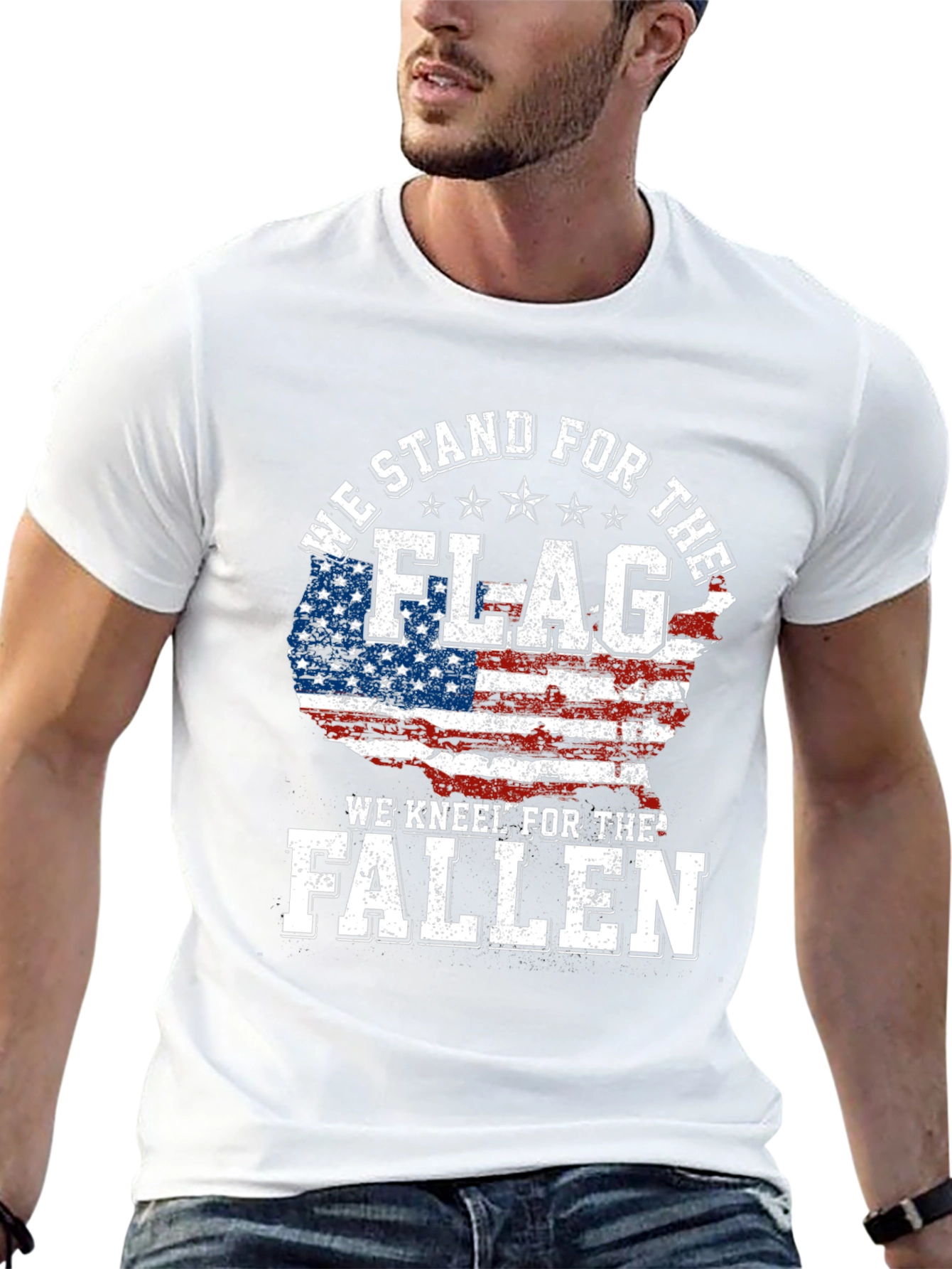 Patriotic We Stand For the Flag T-Shirt