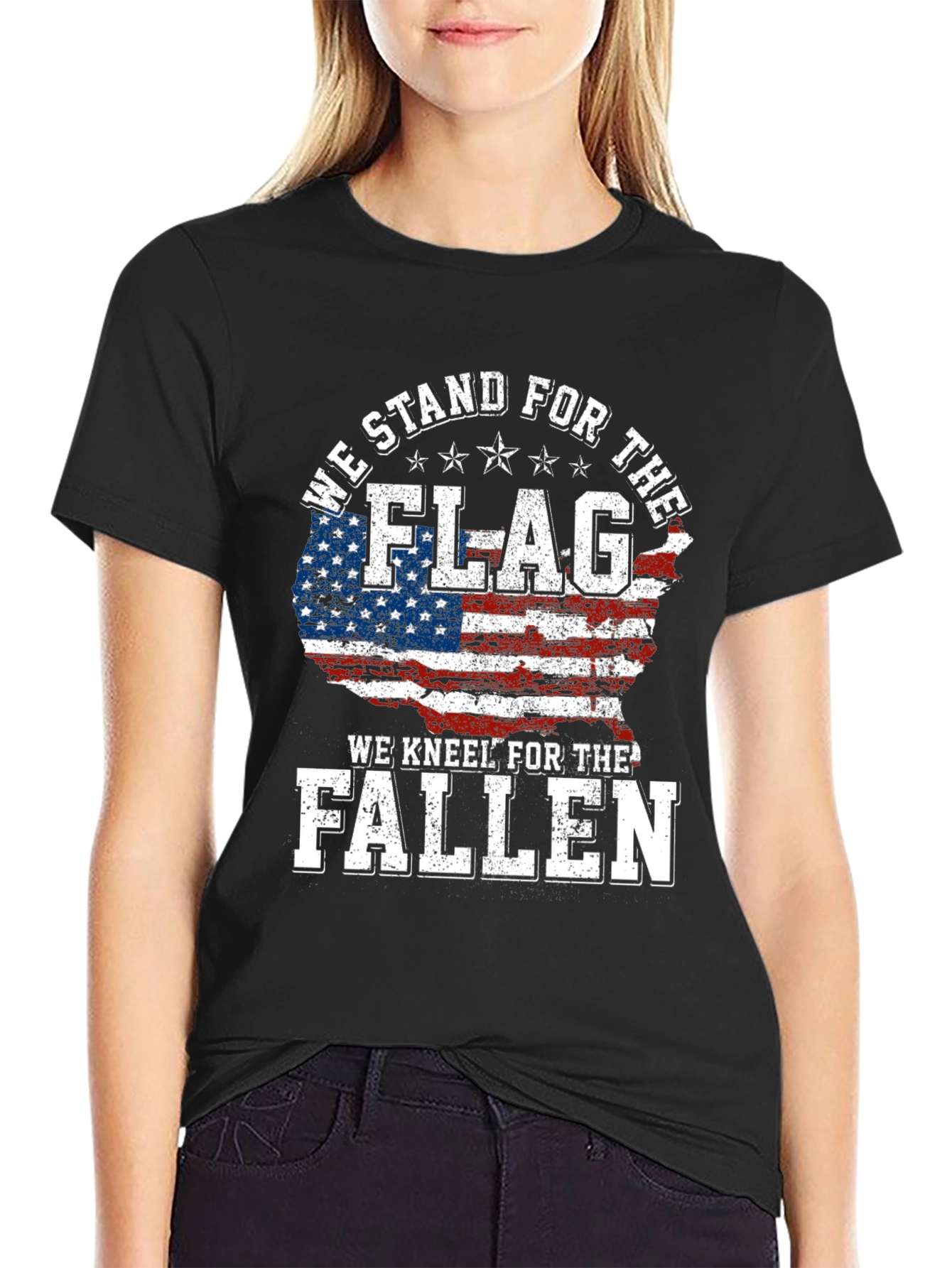 Patriotic We Stand For the Flag T-Shirt