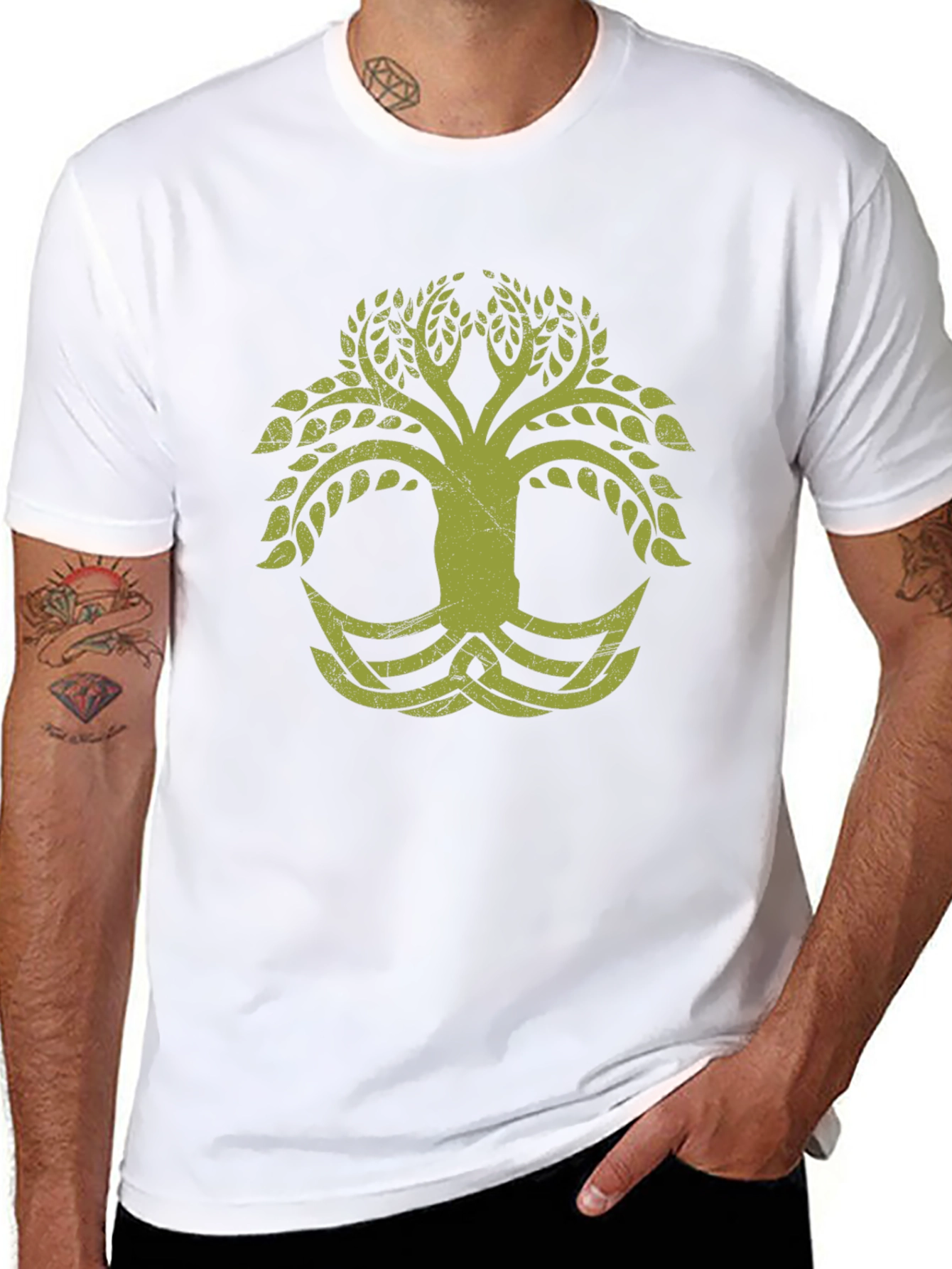 Celtic Tree of Life Graphic Black T-Shirt
