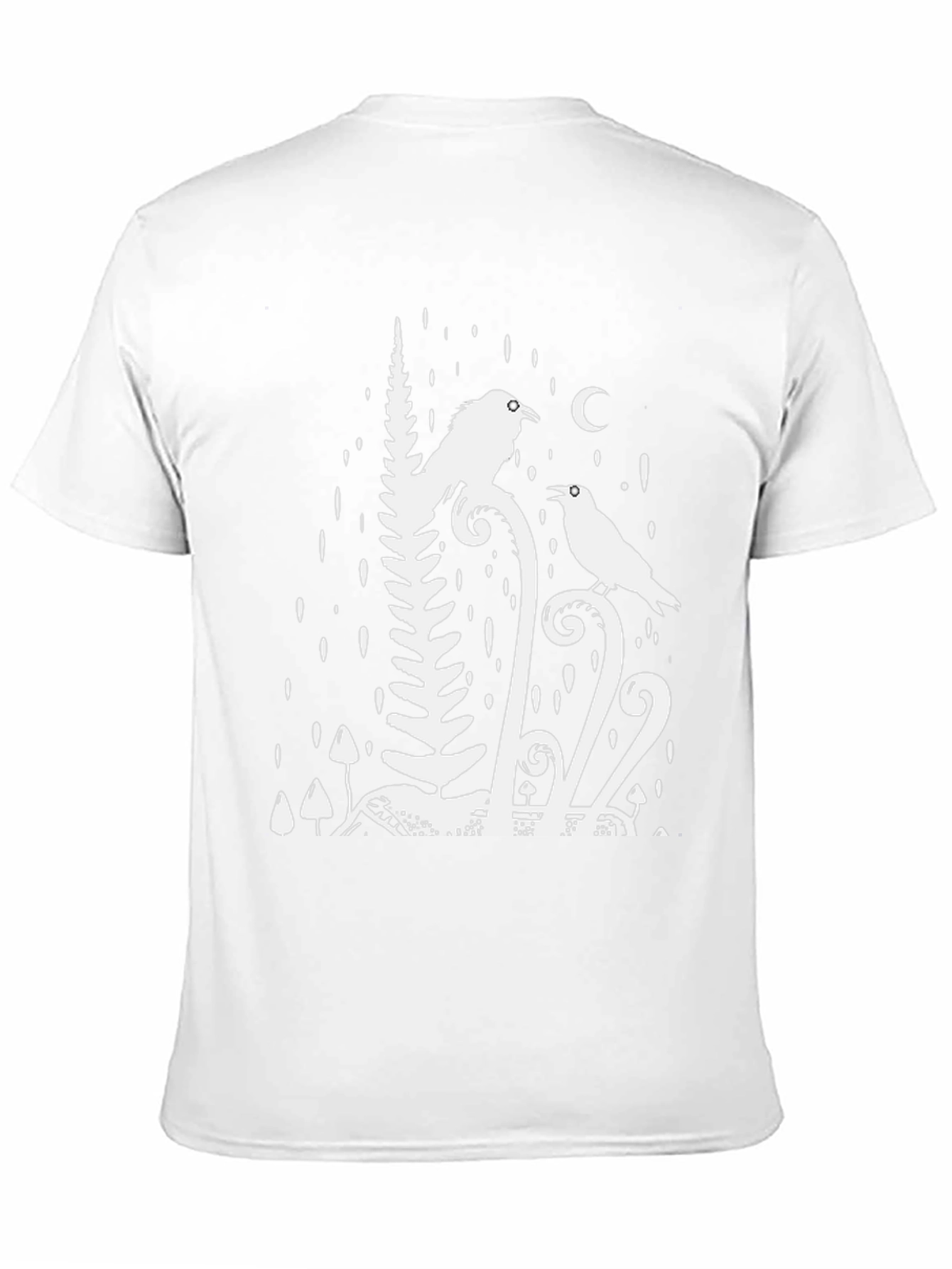 Raven & Moon Graphic Tee - Black Cotton T-Shirt