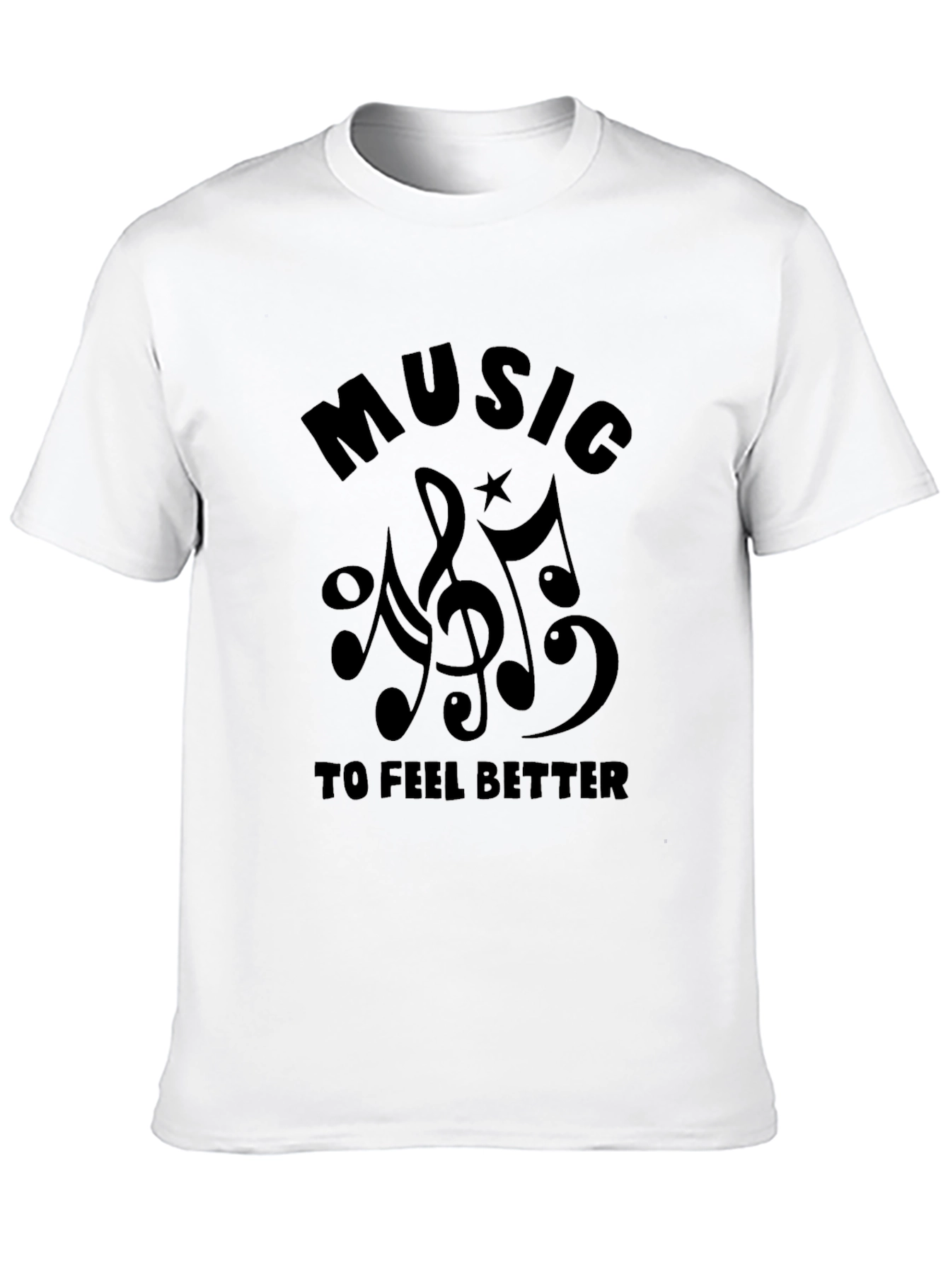Music to Feel Better Black Graphic Tee