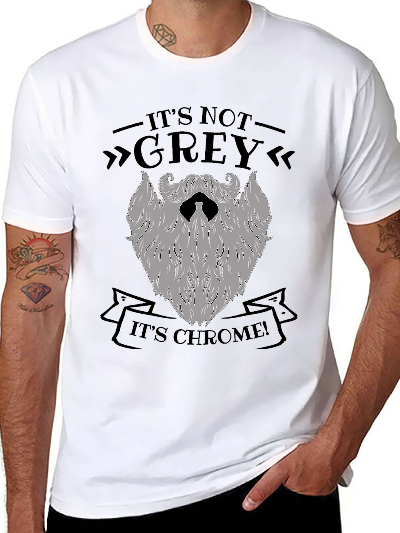 Its Chrome Not Grey T-Shirt - Mens Novelty Tee