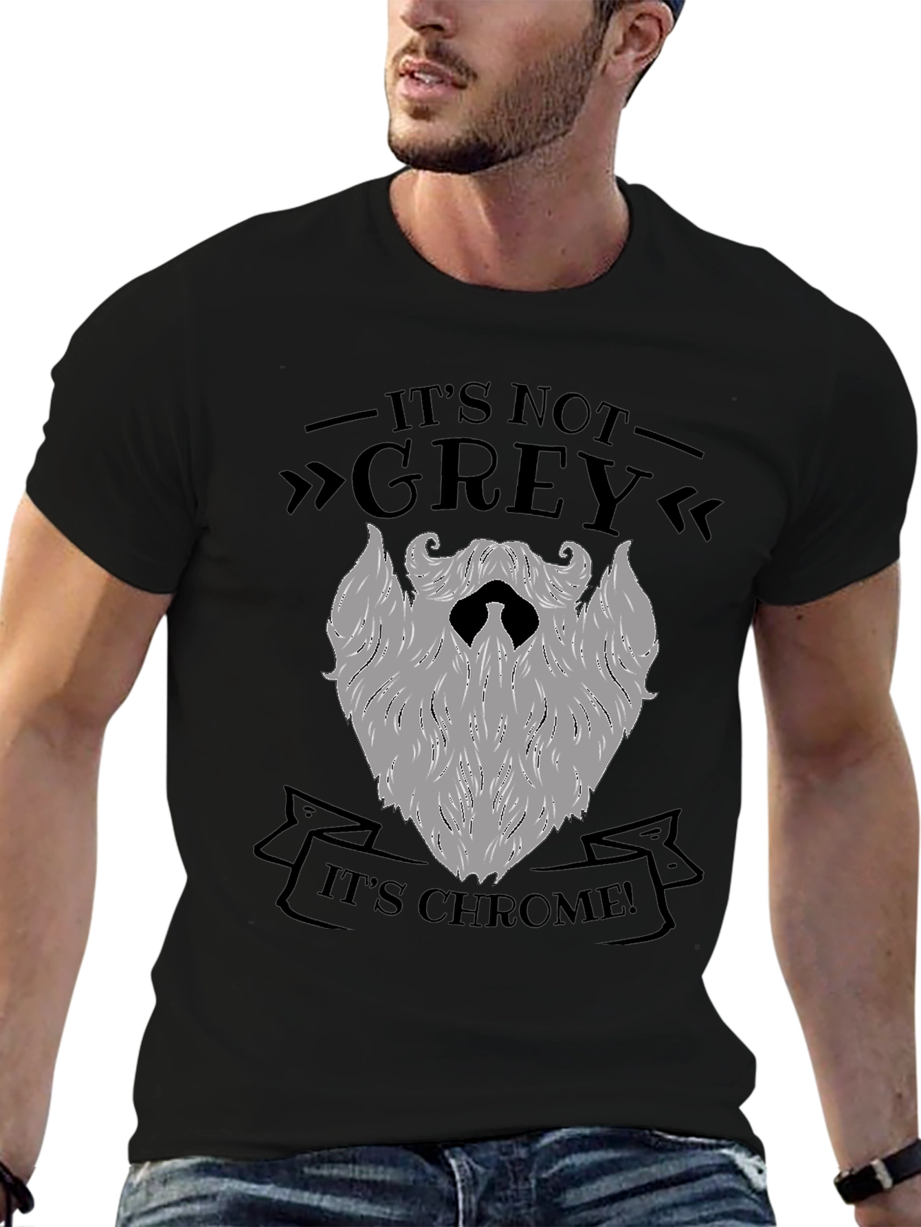 Its Chrome Not Grey T-Shirt - Mens Novelty Tee