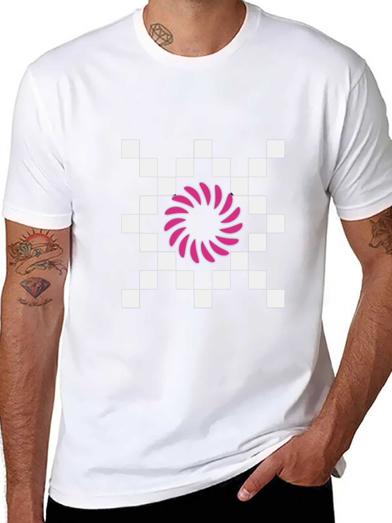 Retro Checkered Vortex T-Shirt
