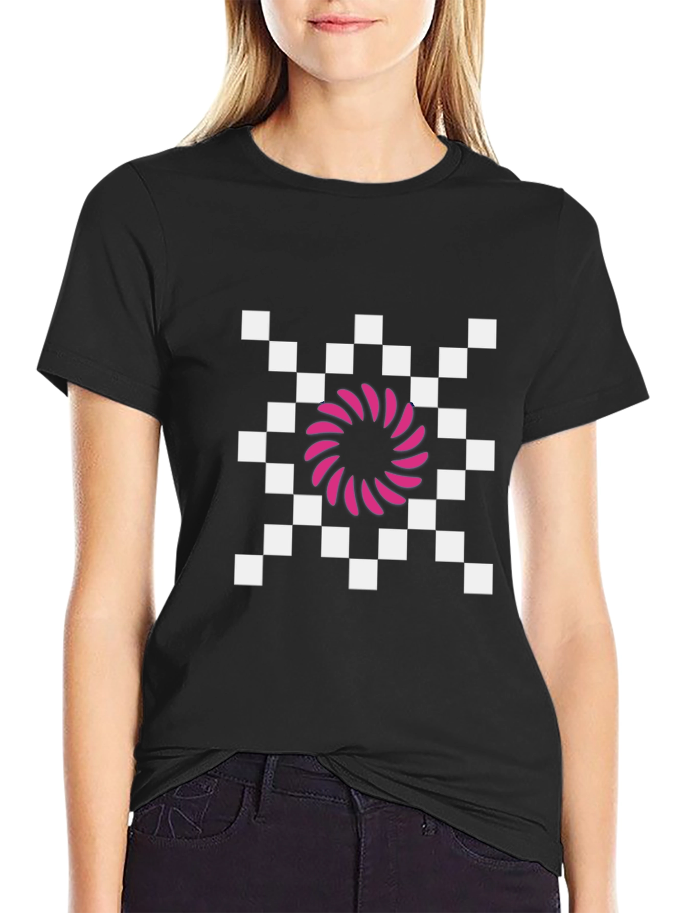 Retro Checkered Vortex T-Shirt