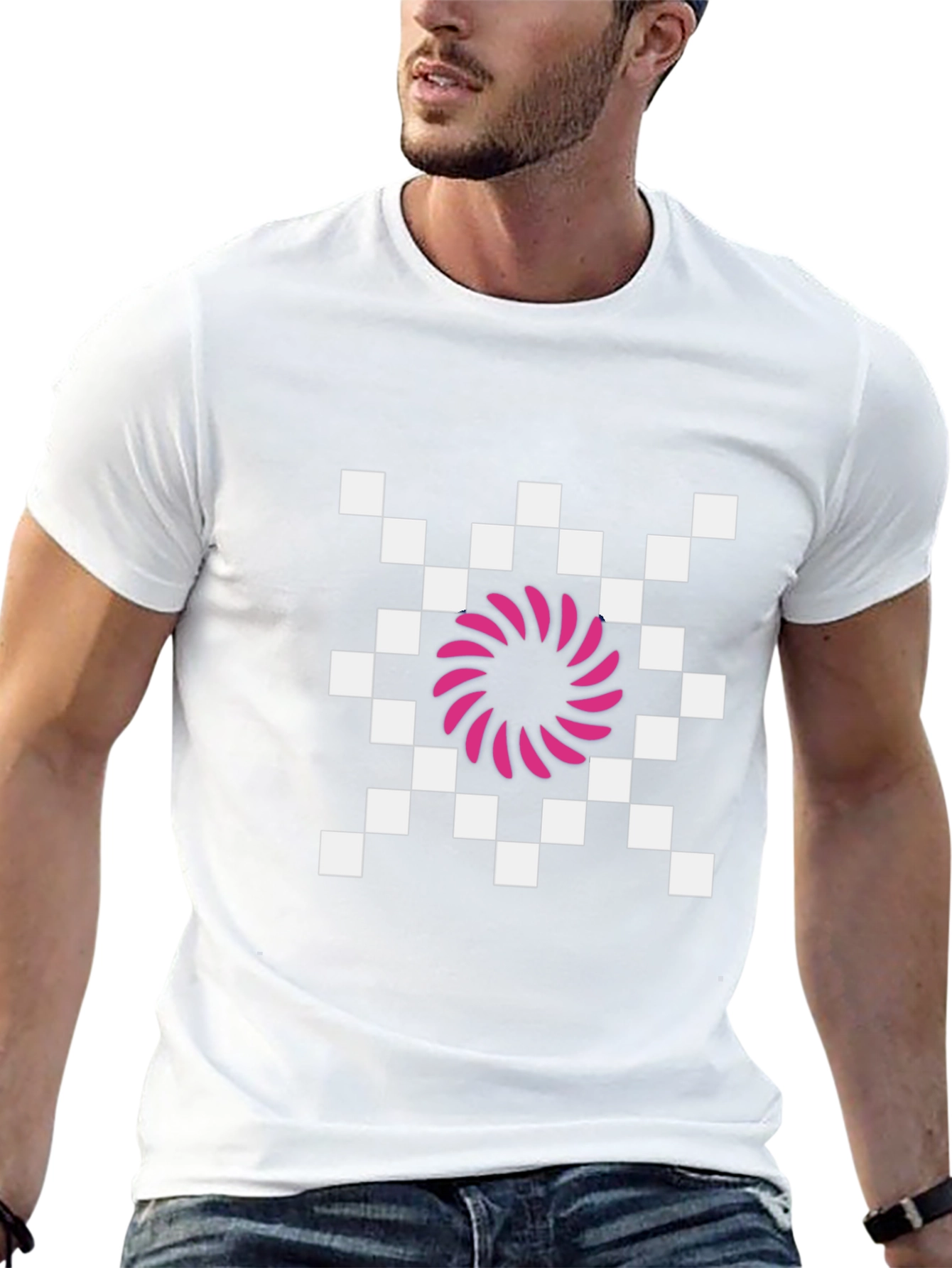 Retro Checkered Vortex T-Shirt
