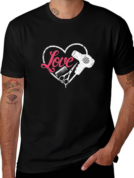 Love Hair Stylist T-Shirt - Barber Salon Design