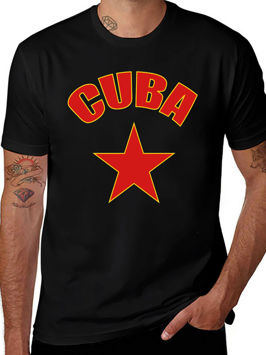 Cuba Star Graphic Tee - Black
