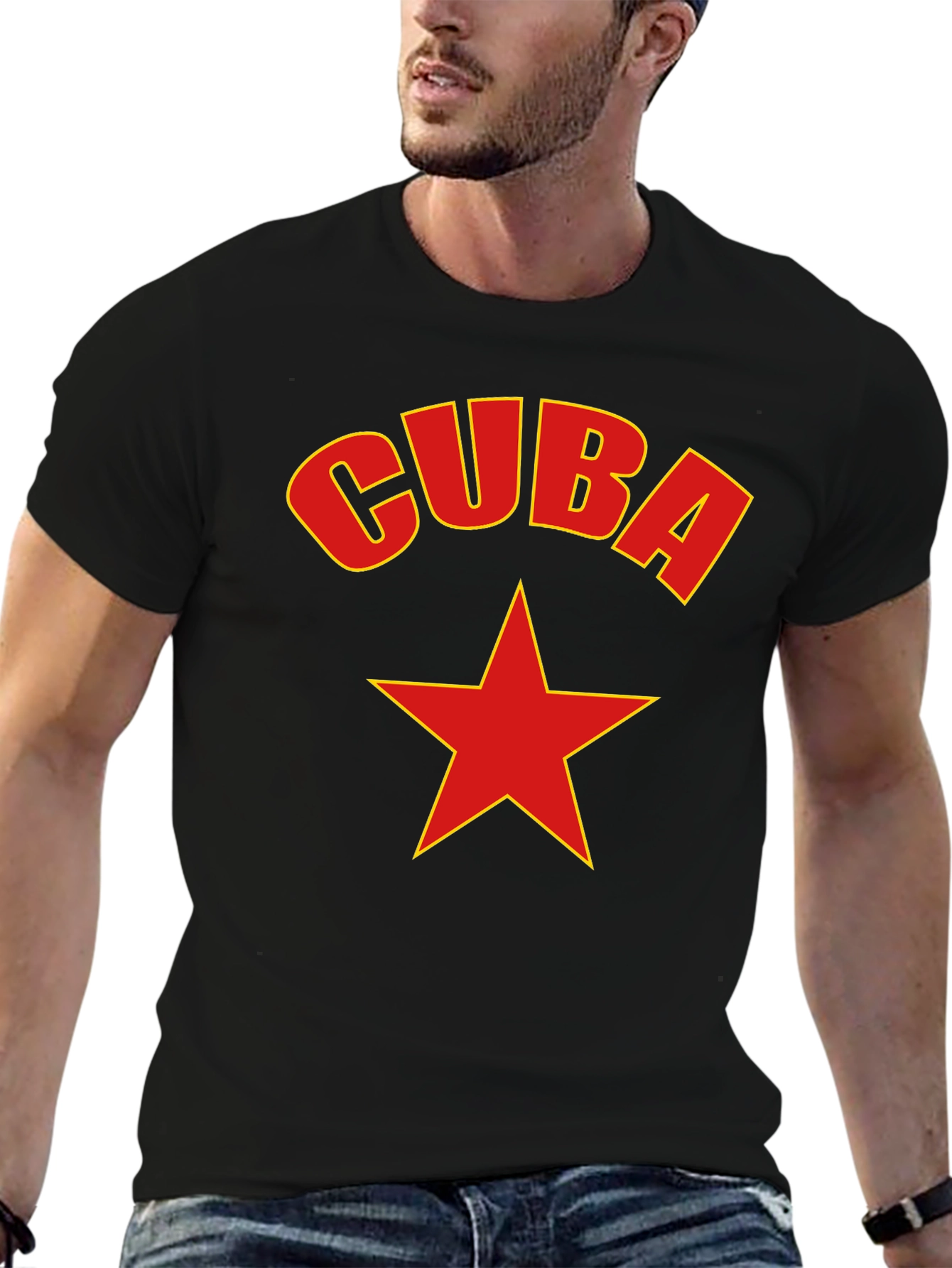 Cuba Star Graphic Tee - Black