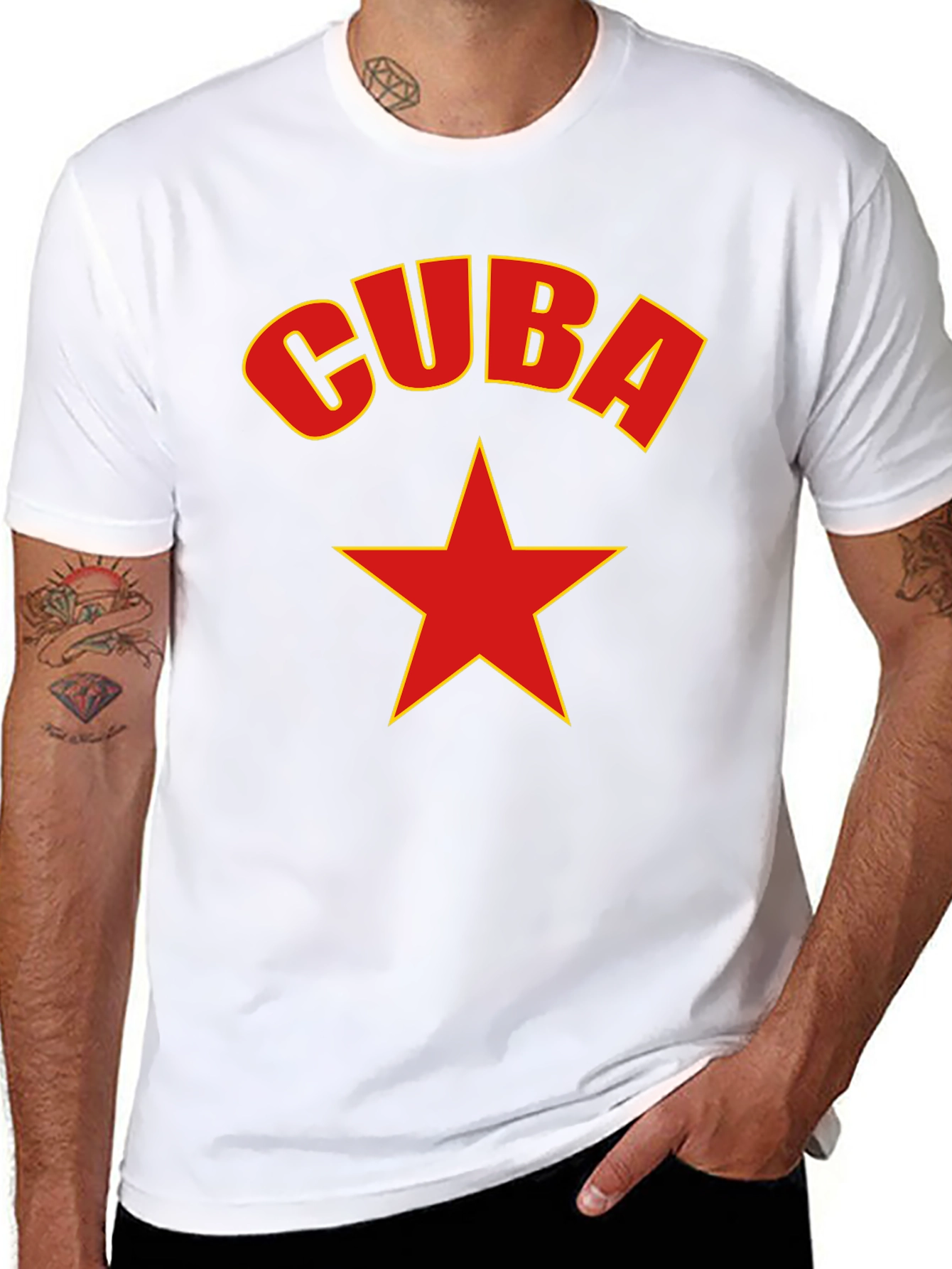 Cuba Star Graphic Tee - Black